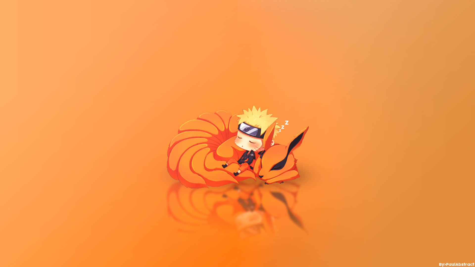 Cool Naruto Desktop Cu Chibi Kurama Fundal