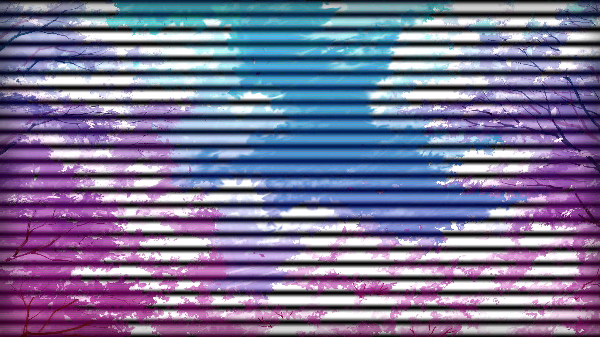 Copaci cu gradient estetic japonez Fundal