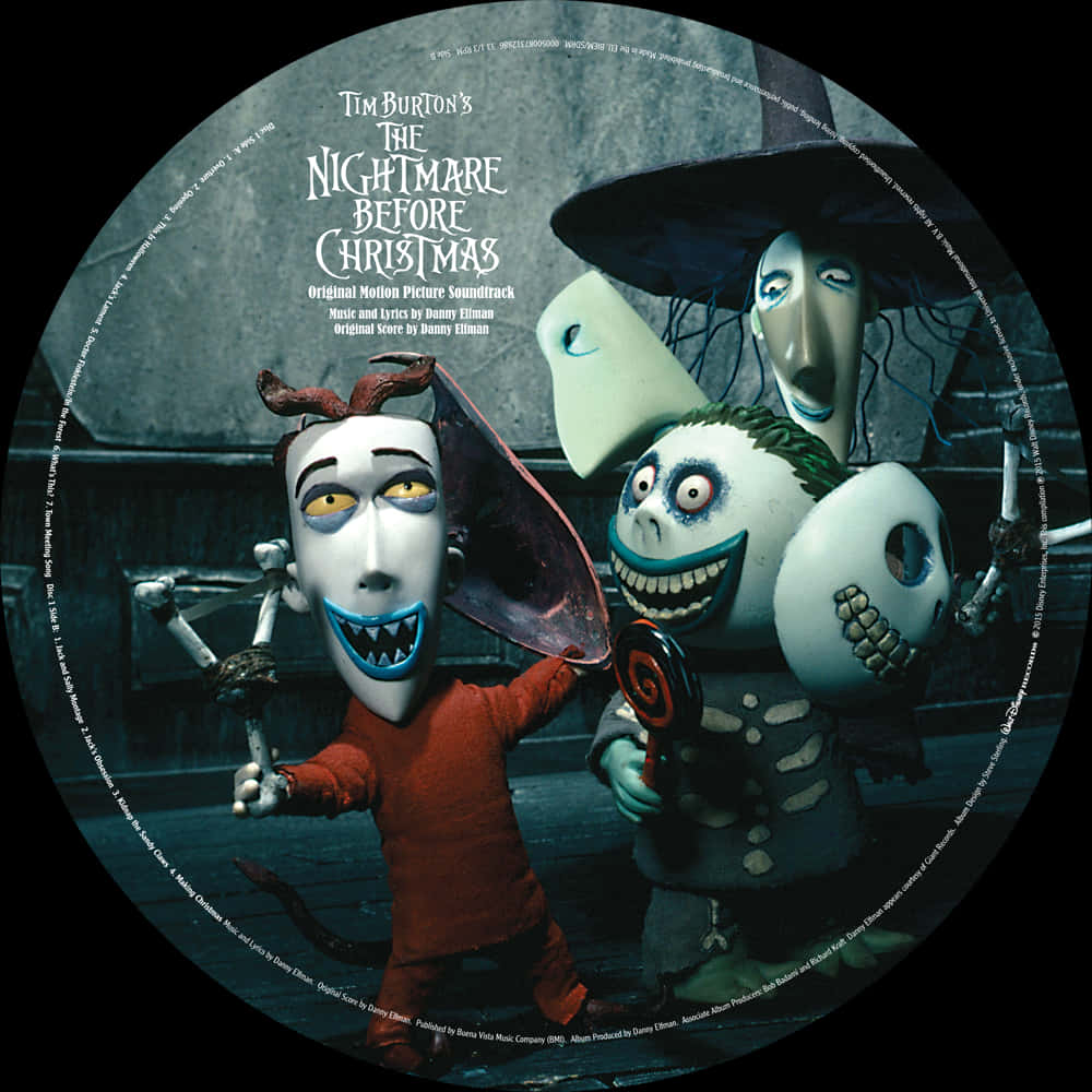 Coperta coloanei sonore Nightmare Before Christmas Fundal