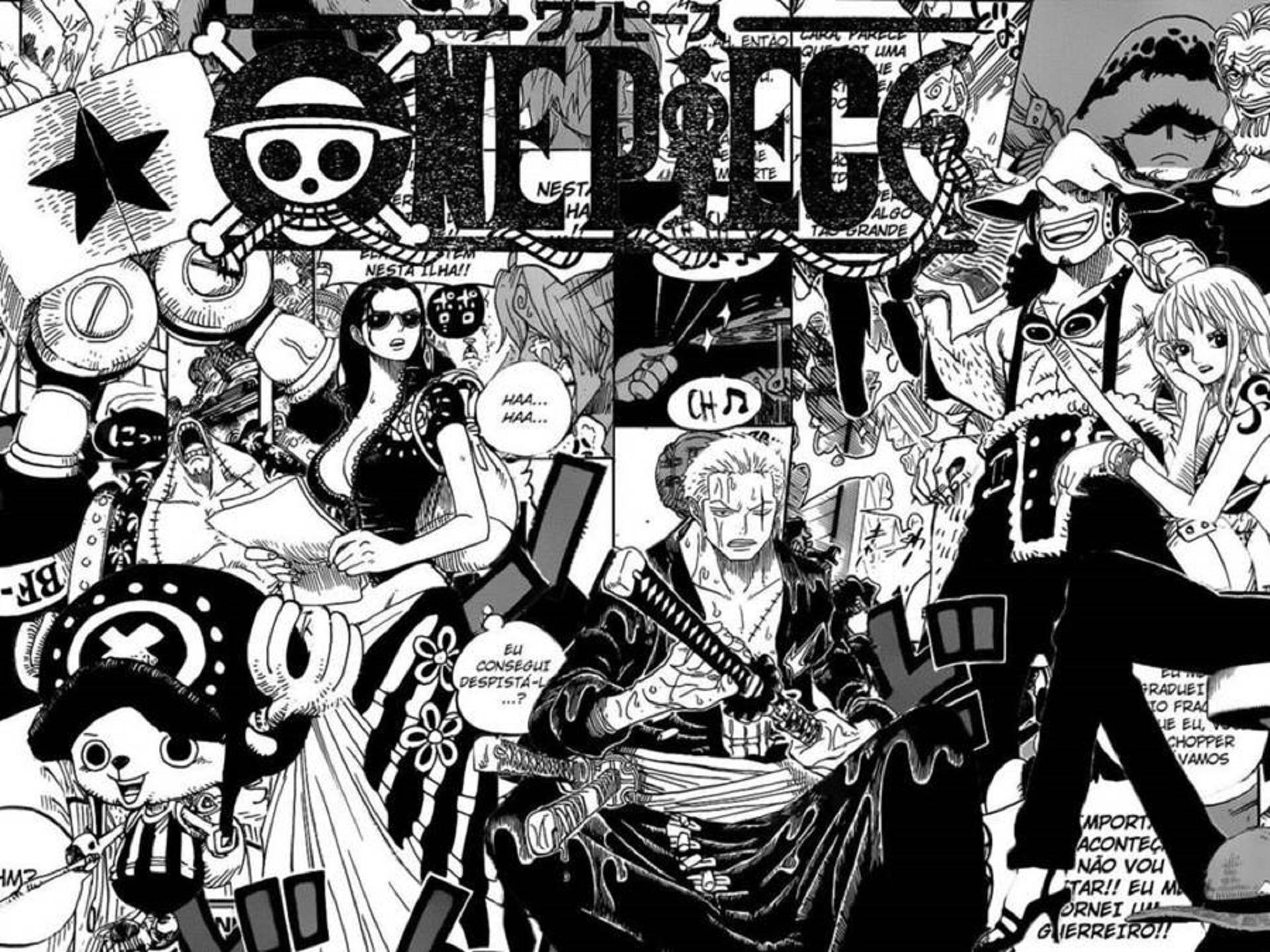 Coperta unui panel manga One Piece Fundal