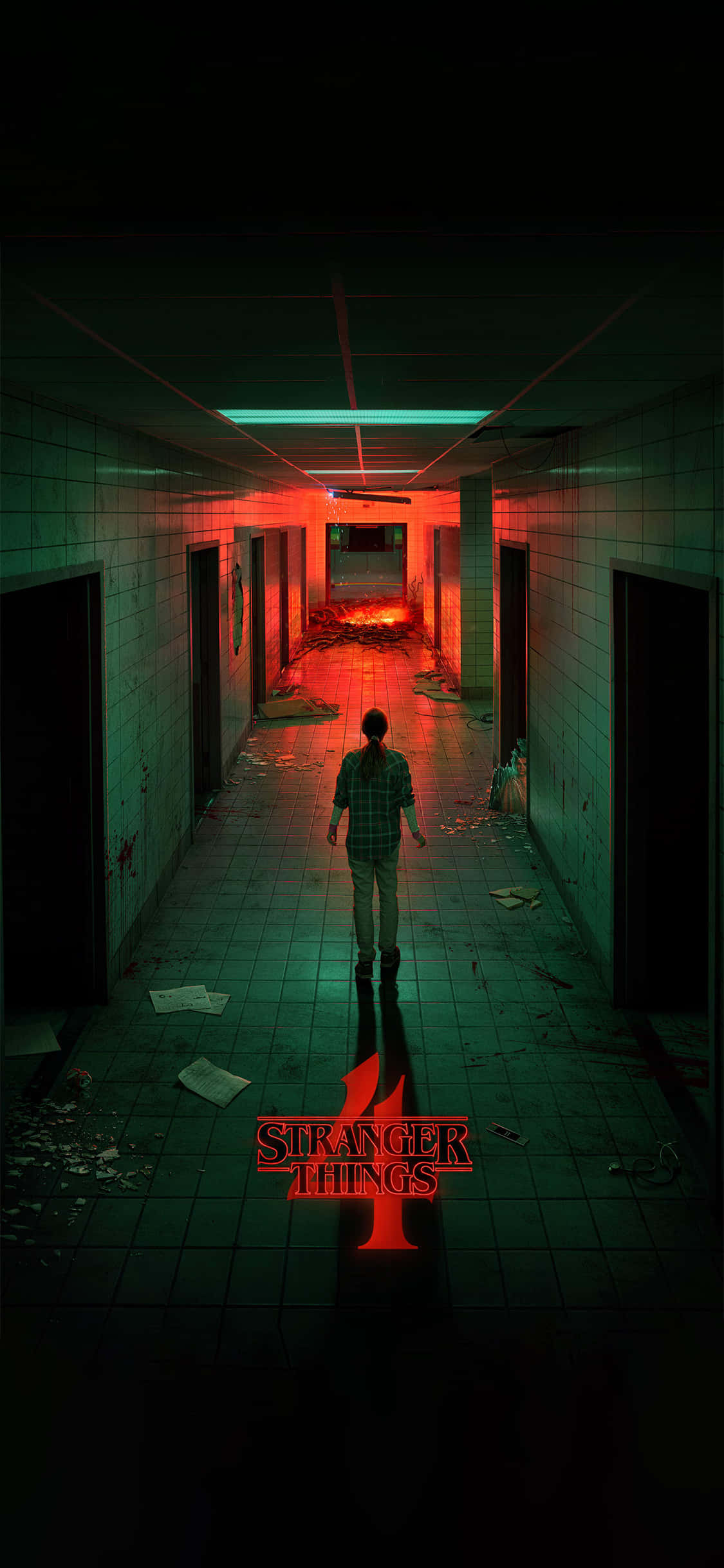 Coridor înfiorător Stranger Things Fundal