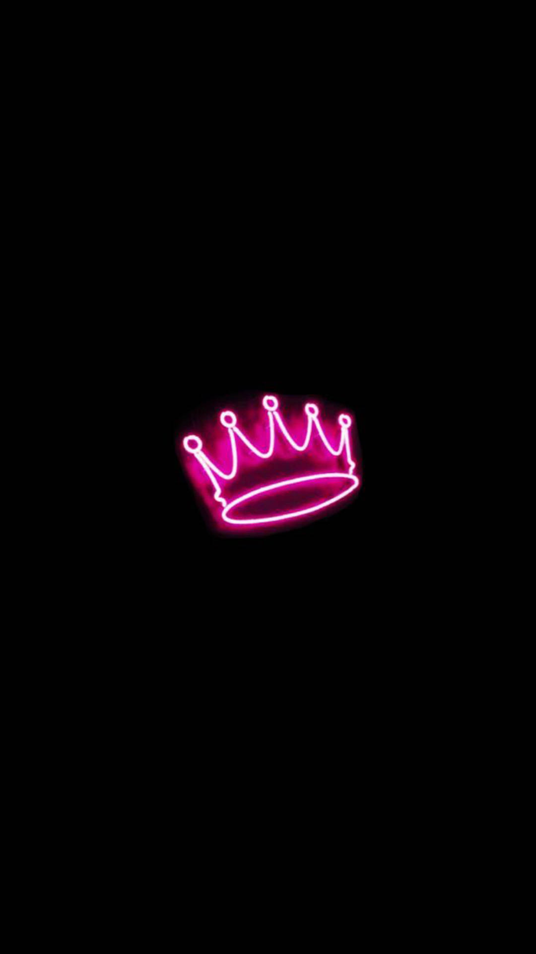 Coroană Estetică Roz Neon Fundal