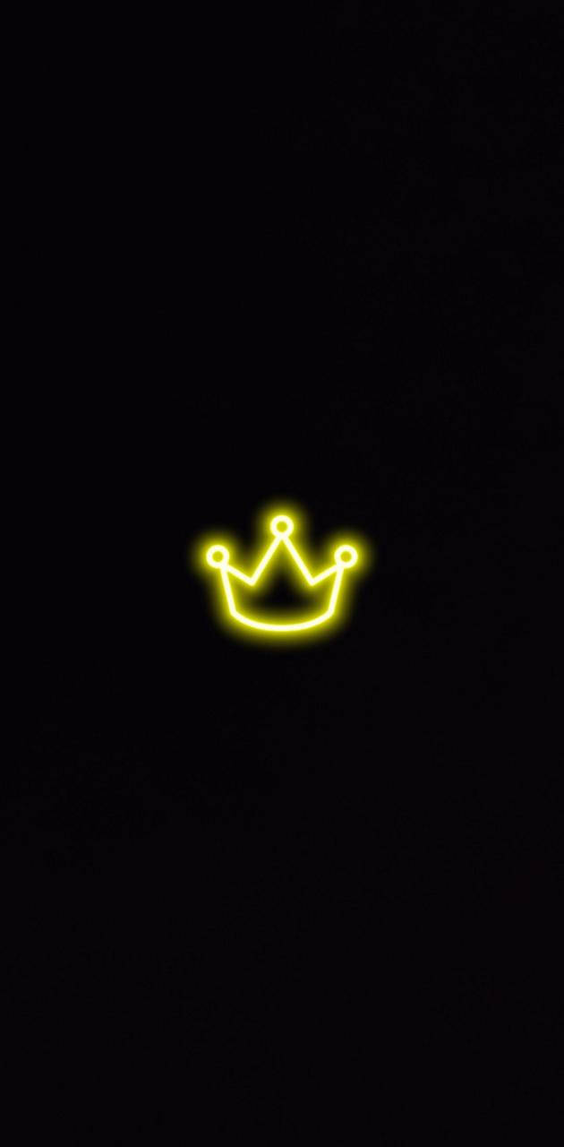 Coronă rege și regină galben neon Fundal