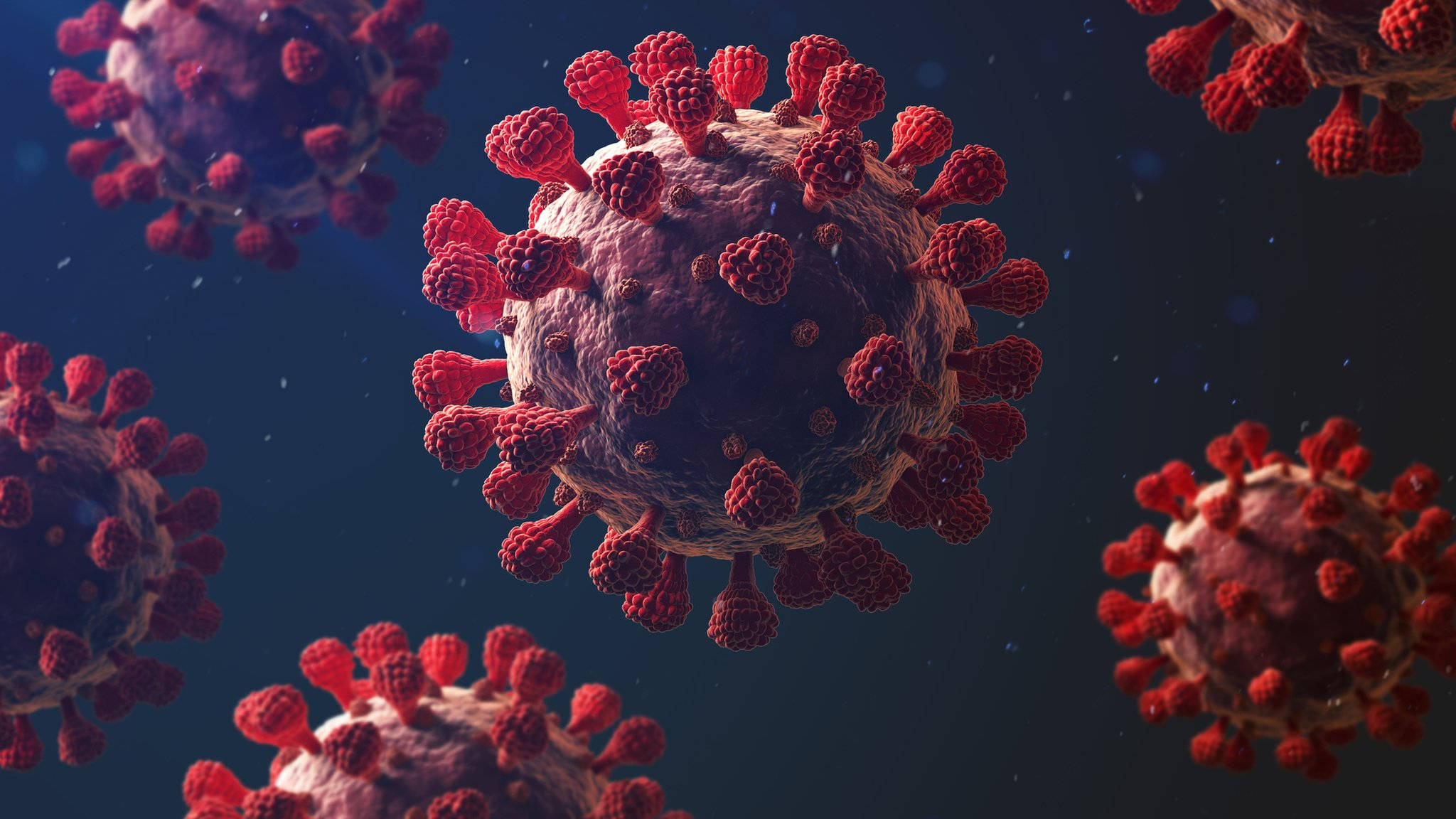 Coronavirus cu țepi roșii Fundal