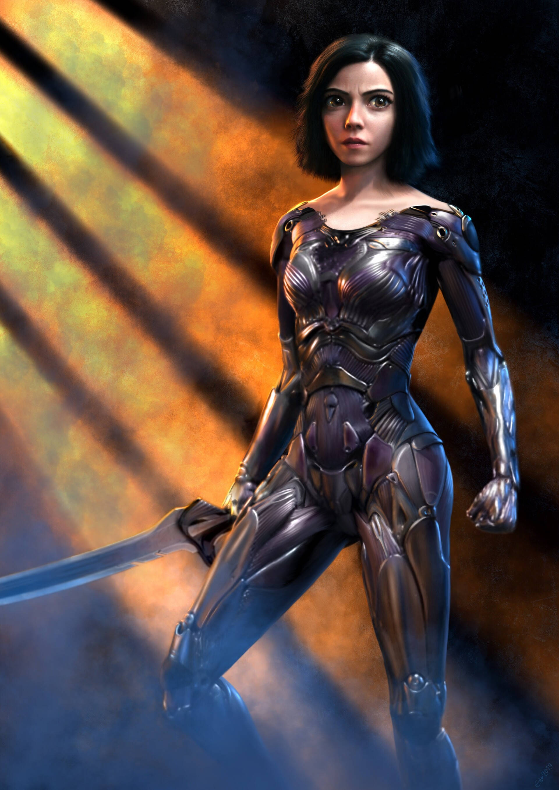 Corp Cyborg Alita: Îngerul Bătăliei Fundal