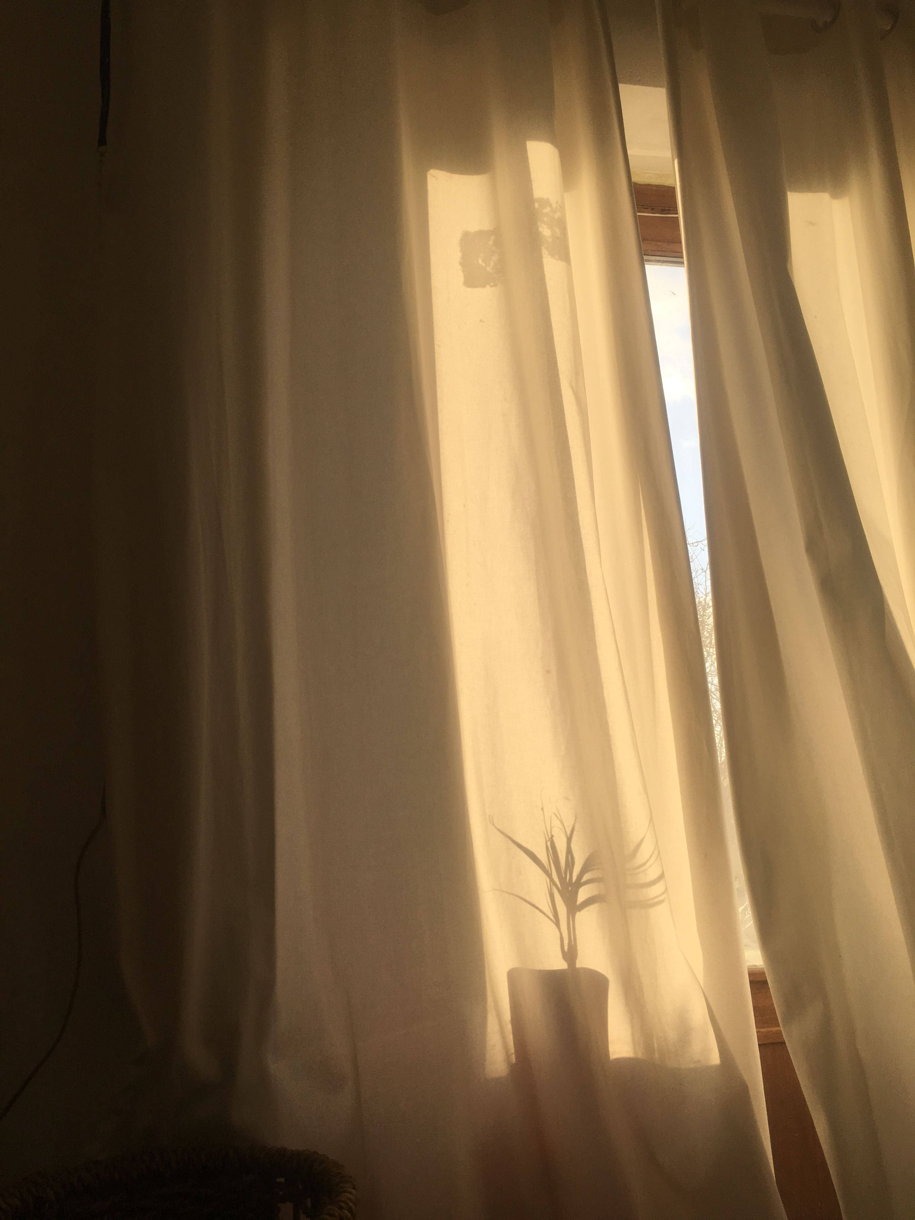 Cortină maro deschisă estetică cu lumină solară Fundal