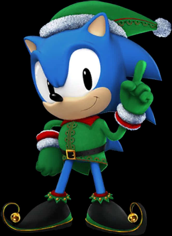 Costum de Sonic de Sărbători Fundal