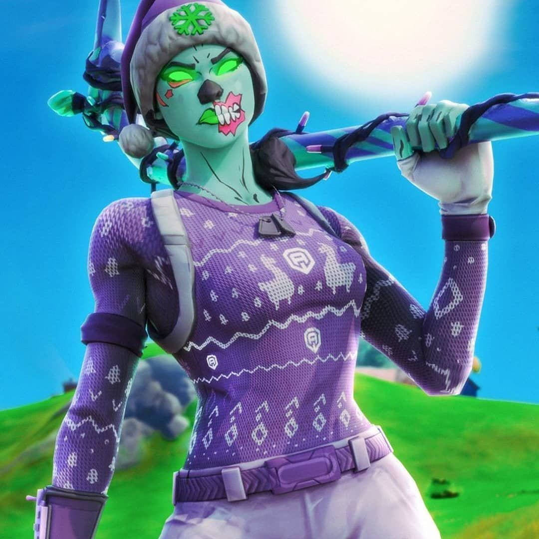 Costum Epic Ghoul Trooper Fortnite PFP Fundal
