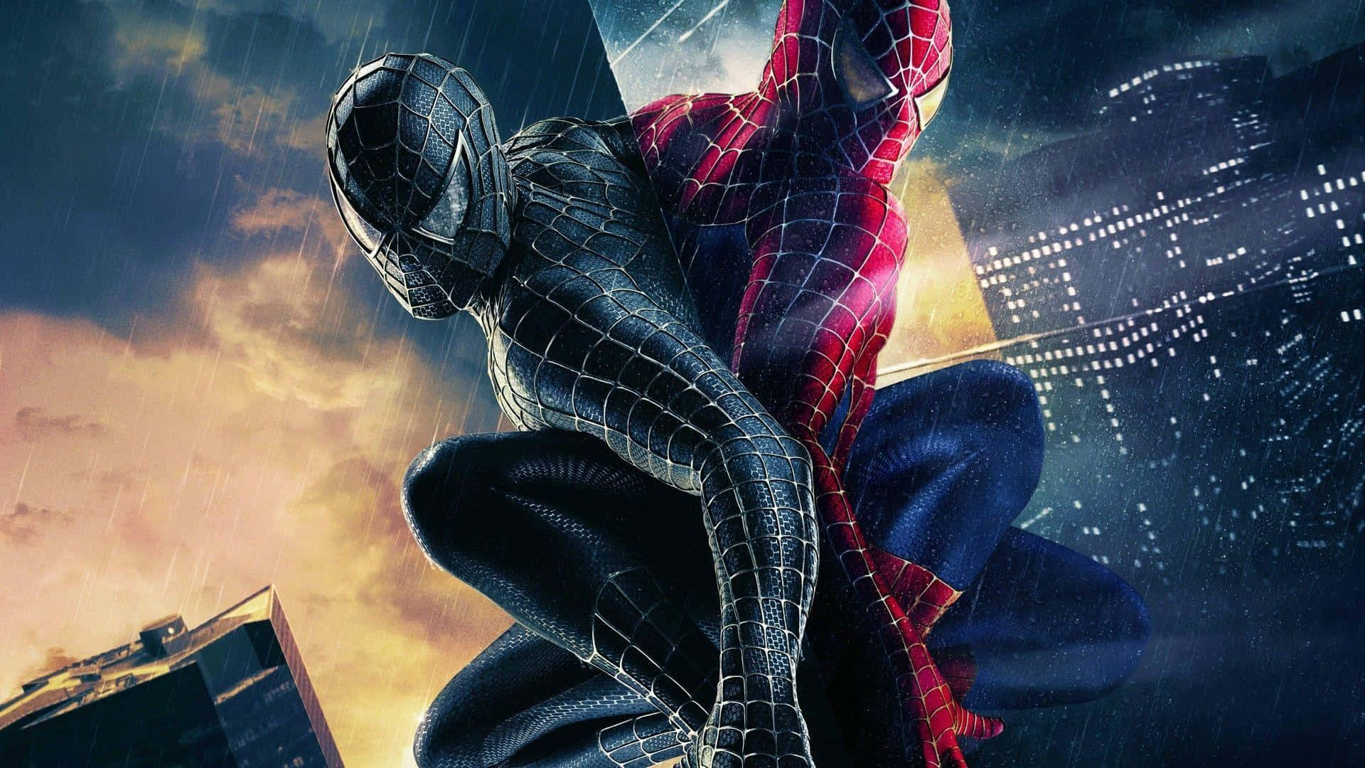 Costumul Negru Venom Spider Man pe Calculator Fundal