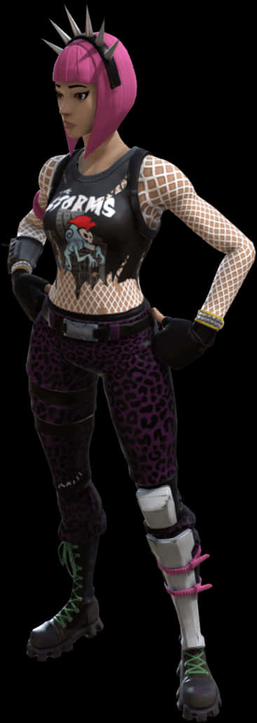 Costumul Personajului Punk din Fortnite Fundal