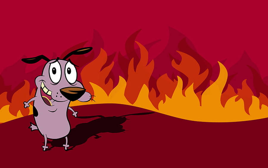 Courage The Cowardly Dog 4K Desen Fundal