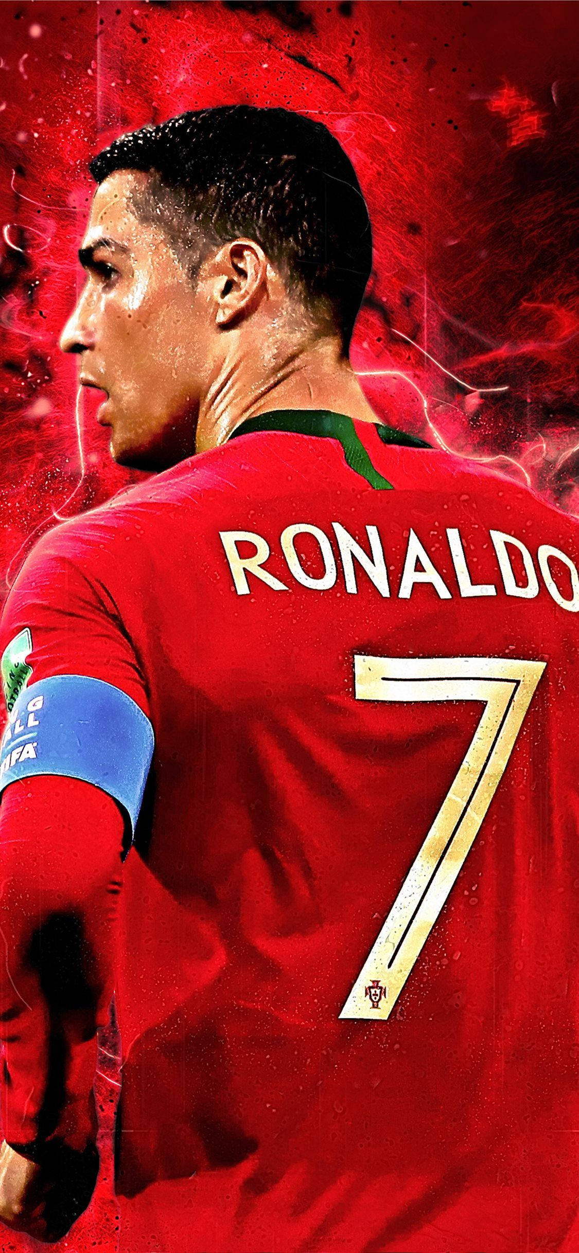 CR7 roșu Cristiano Ronaldo iPhone Fundal