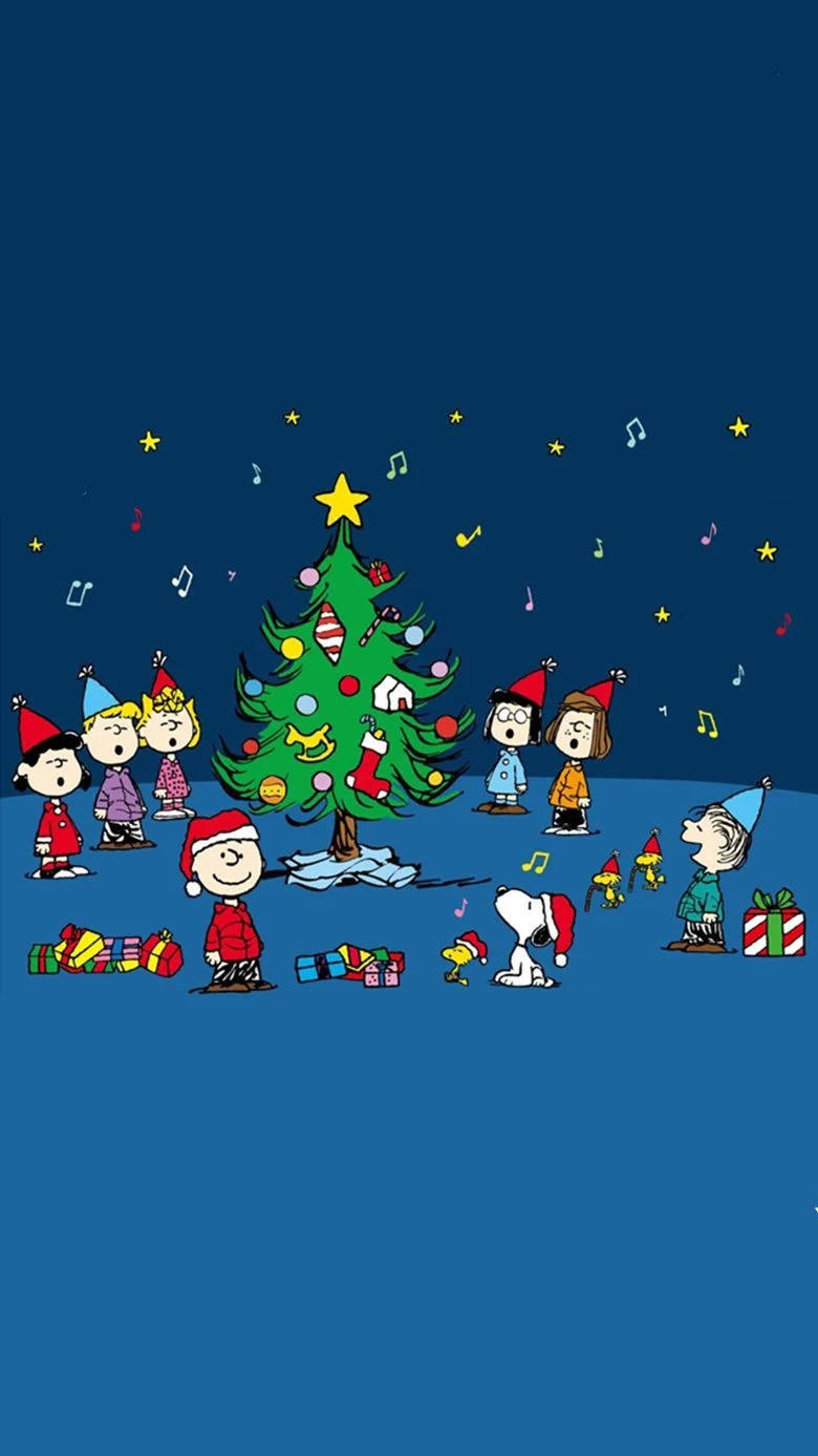 Crăciun Drăguț cu Charlie Brown și Prietenii Fundal