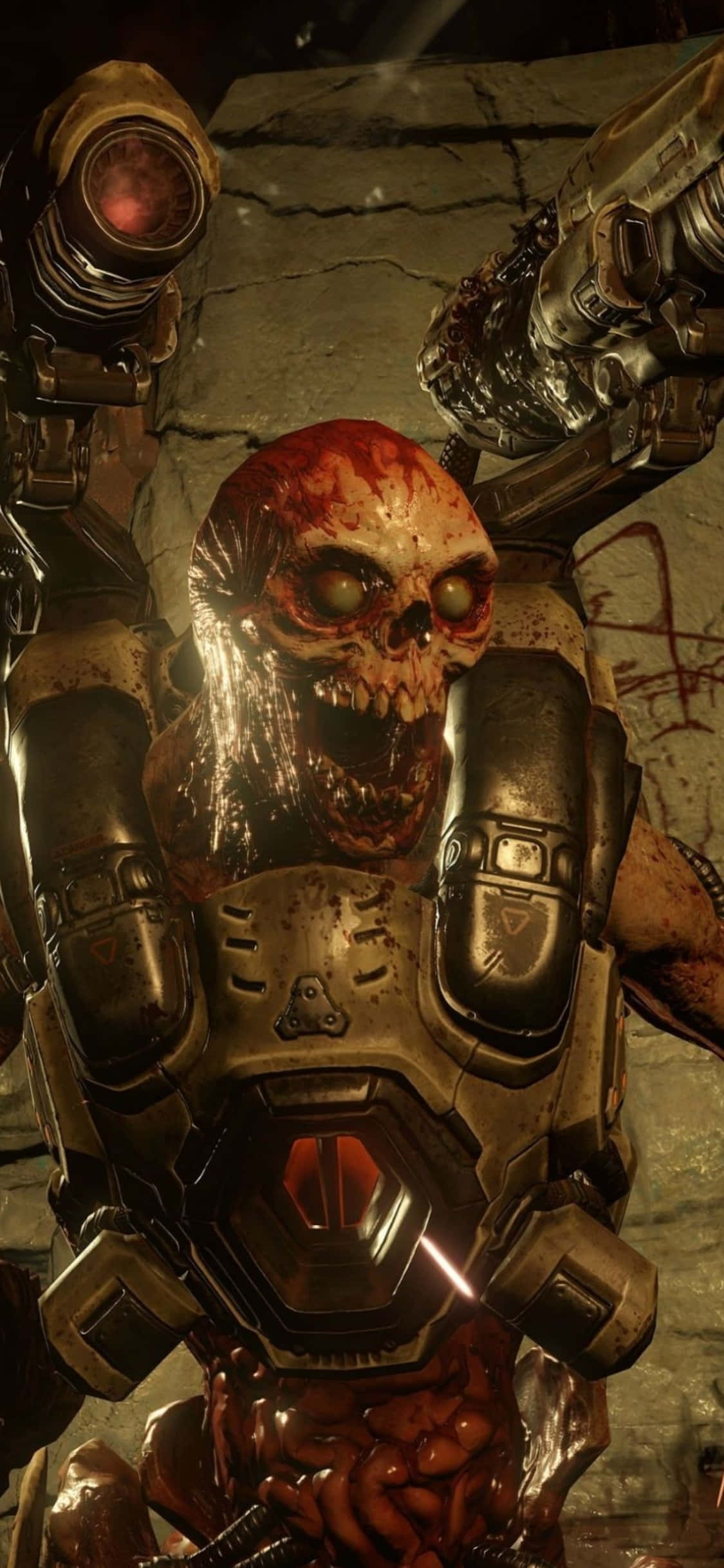 Craniu Demon Doom Fond iPhone Xs Fundal
