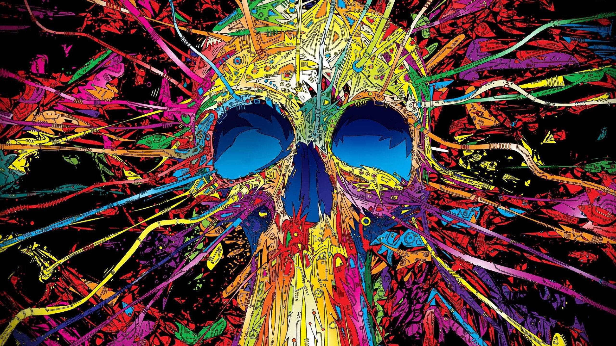 Craniu doodle colorat Fundal