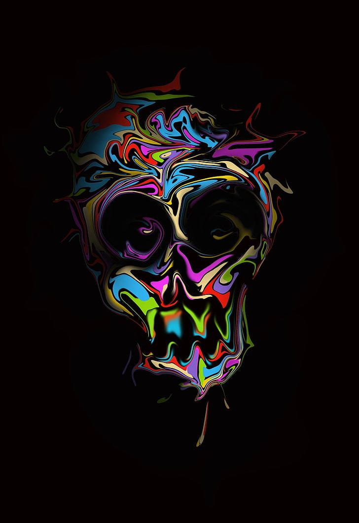 Craniu Trippy 8K pentru iPhone Fundal
