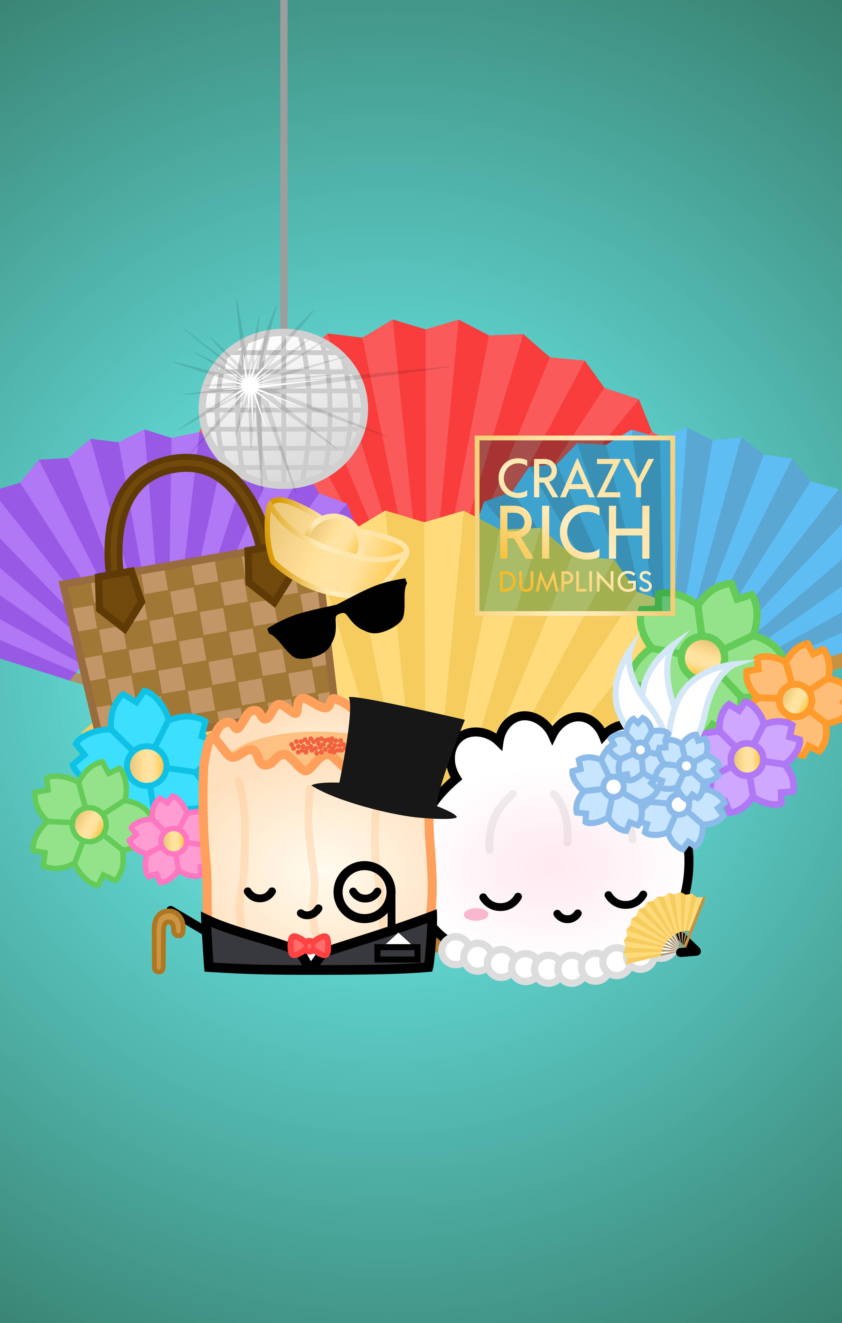 Crazy Rich Asians – Vector Art Drăguț Fundal