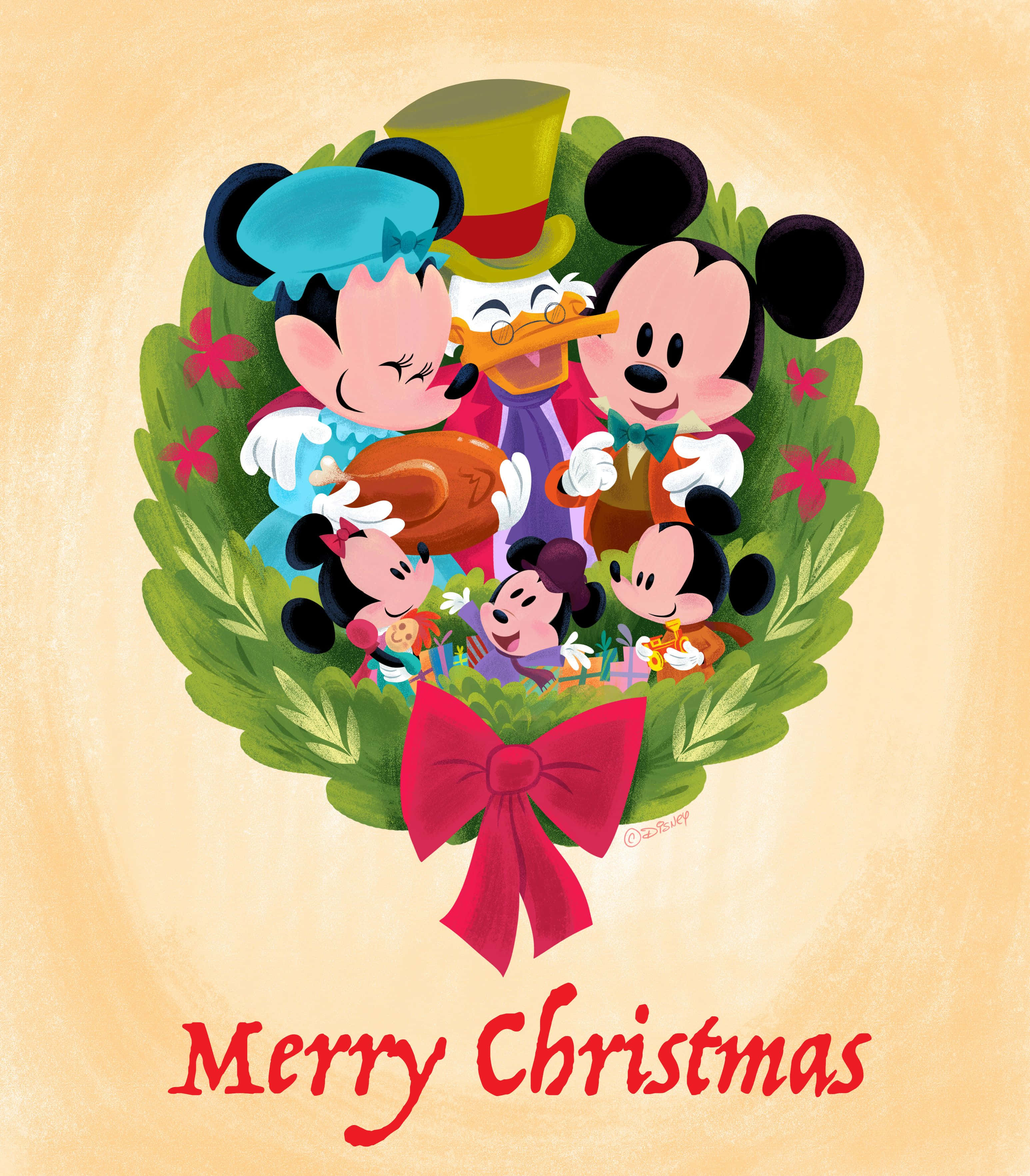 "Creați amintiri magice de Crăciun alături de Disney!" Fundal