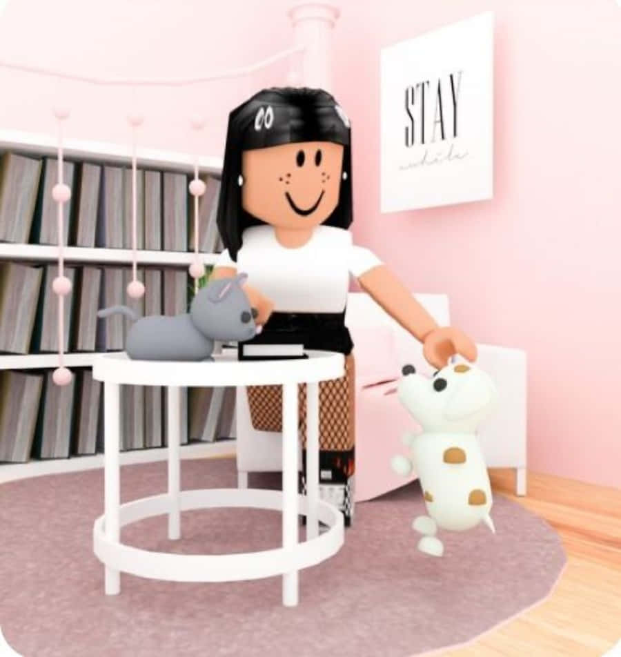 Creează-ți propria lume creativă unică în Aesthetic Roblox Fundal