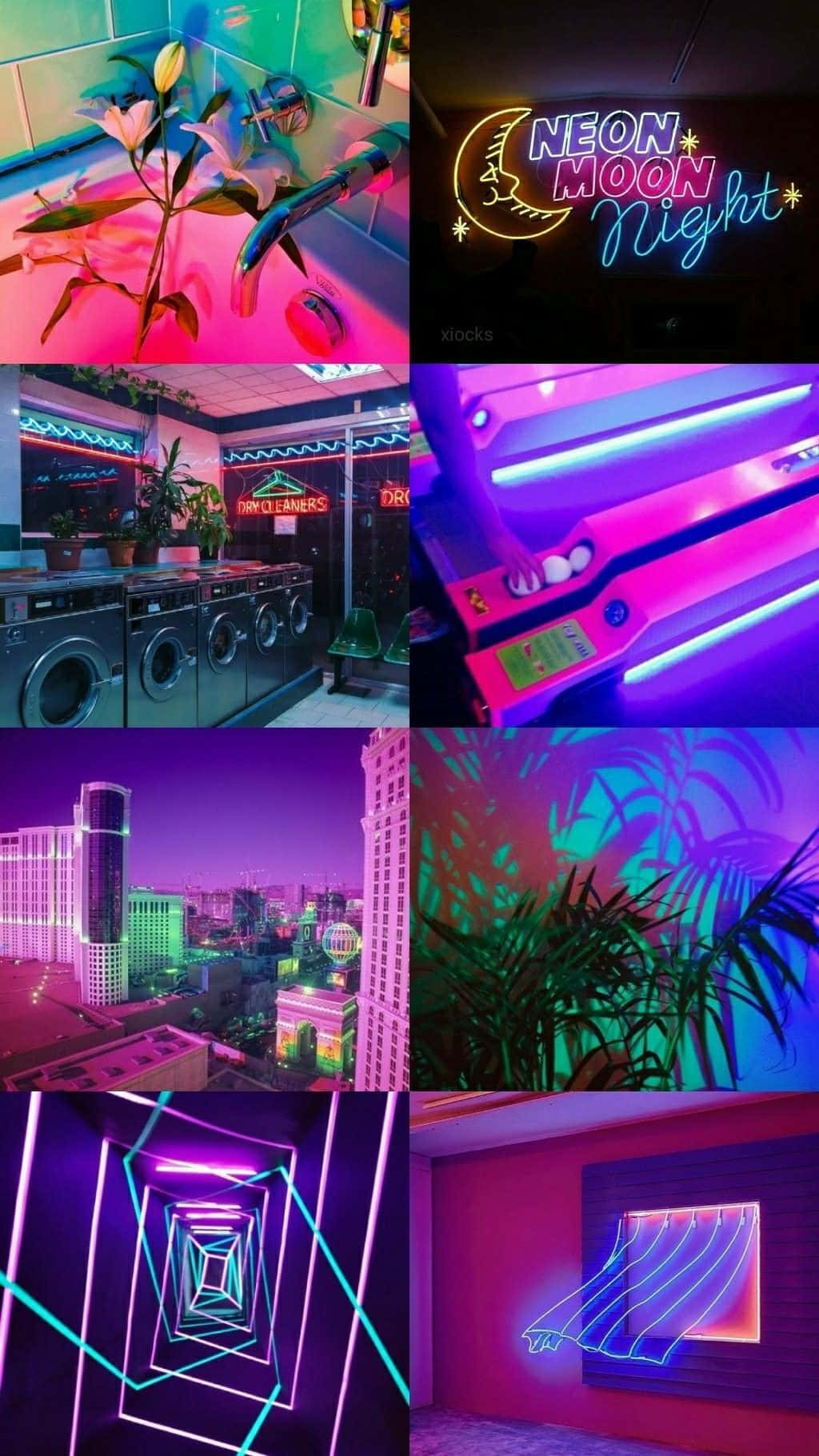 "Creează un peisaj futurist și frumos cu fundalul perfect Neon Aesthetic" Fundal