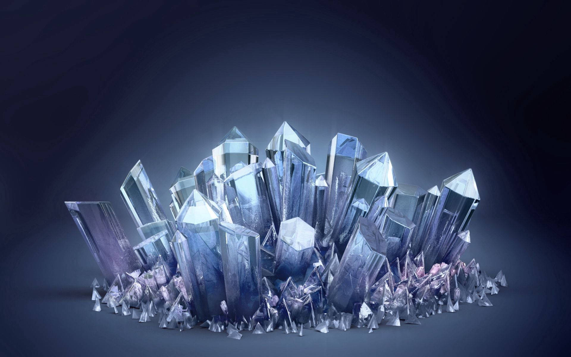 Cristale albe transparente 3D – fundal