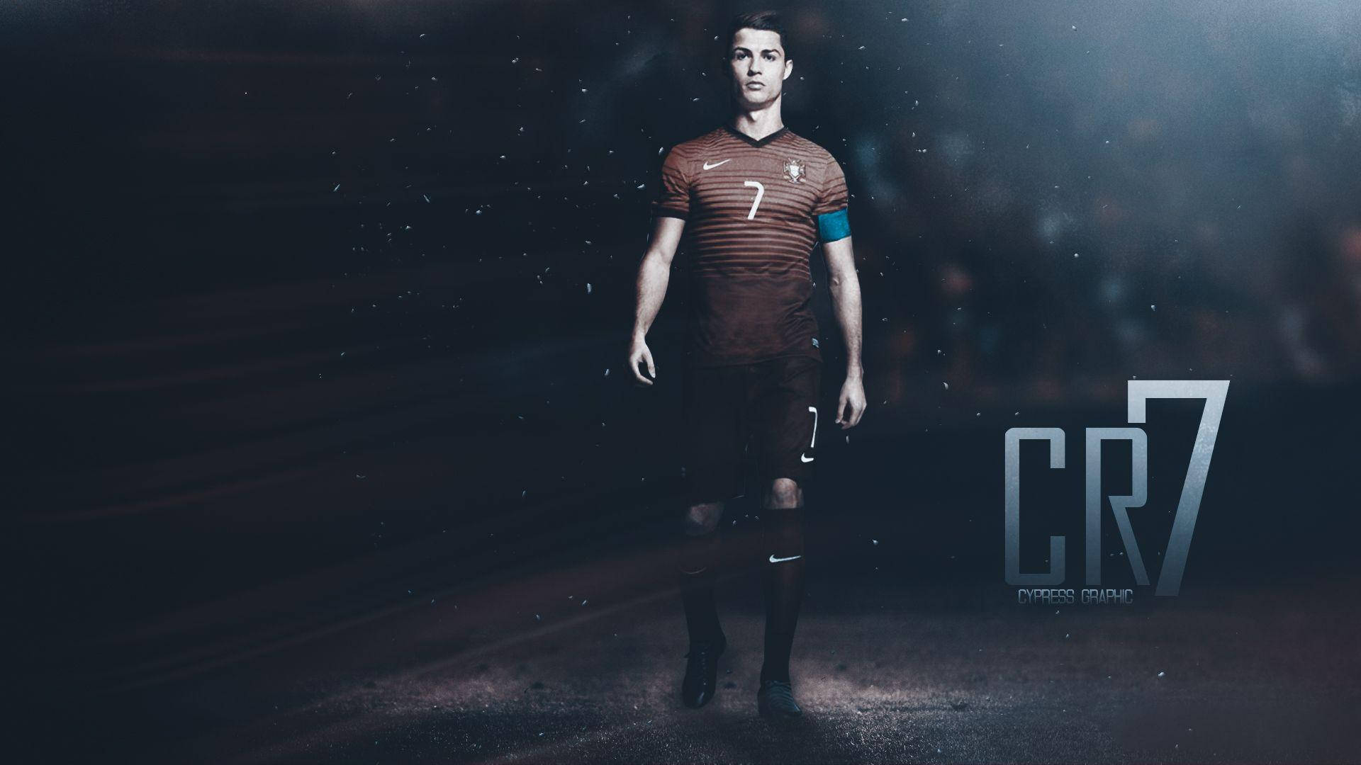 Cristiano Ronaldo Uniforma Roșie Portugalia wallpaper. — Cristiano Ronaldo Fundal