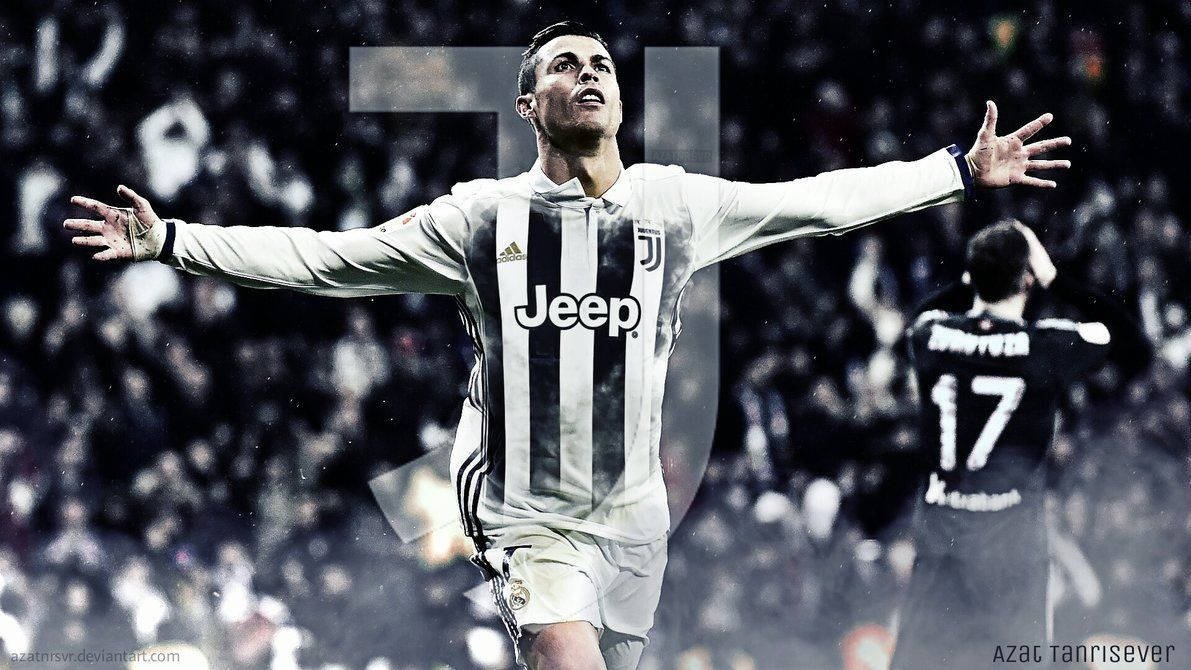 Cristiano Ronaldo își arată noul echipament Juventus Fundal