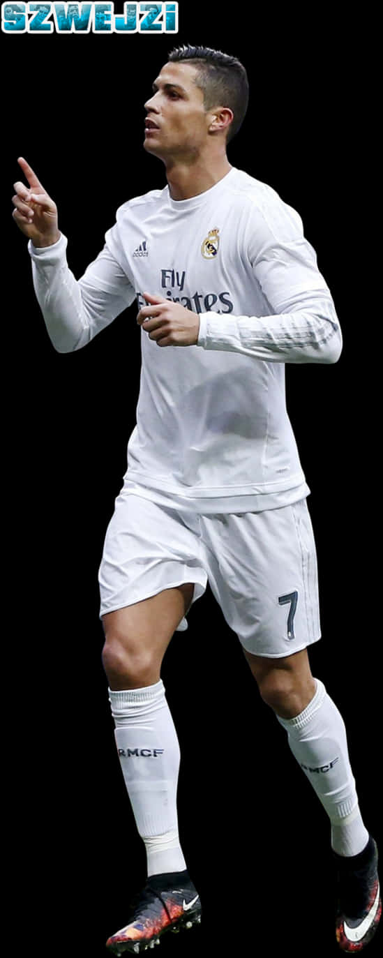 Cristiano Ronaldo Real Madrid Poziție de Acțiune Fundal