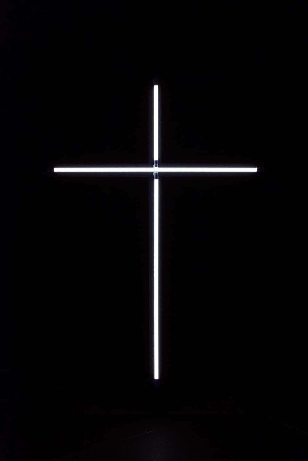 Cruce Neon Minimalistă pentru Mobil Fundal