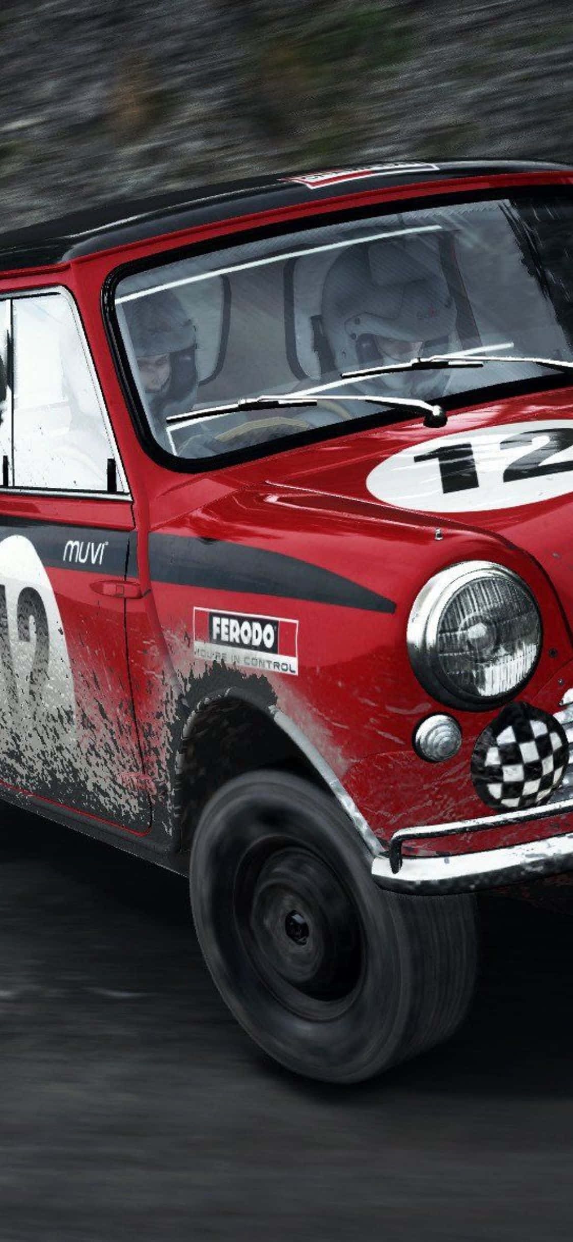 Cucerește pista în iPhone Xs Dirt Rally Fundal