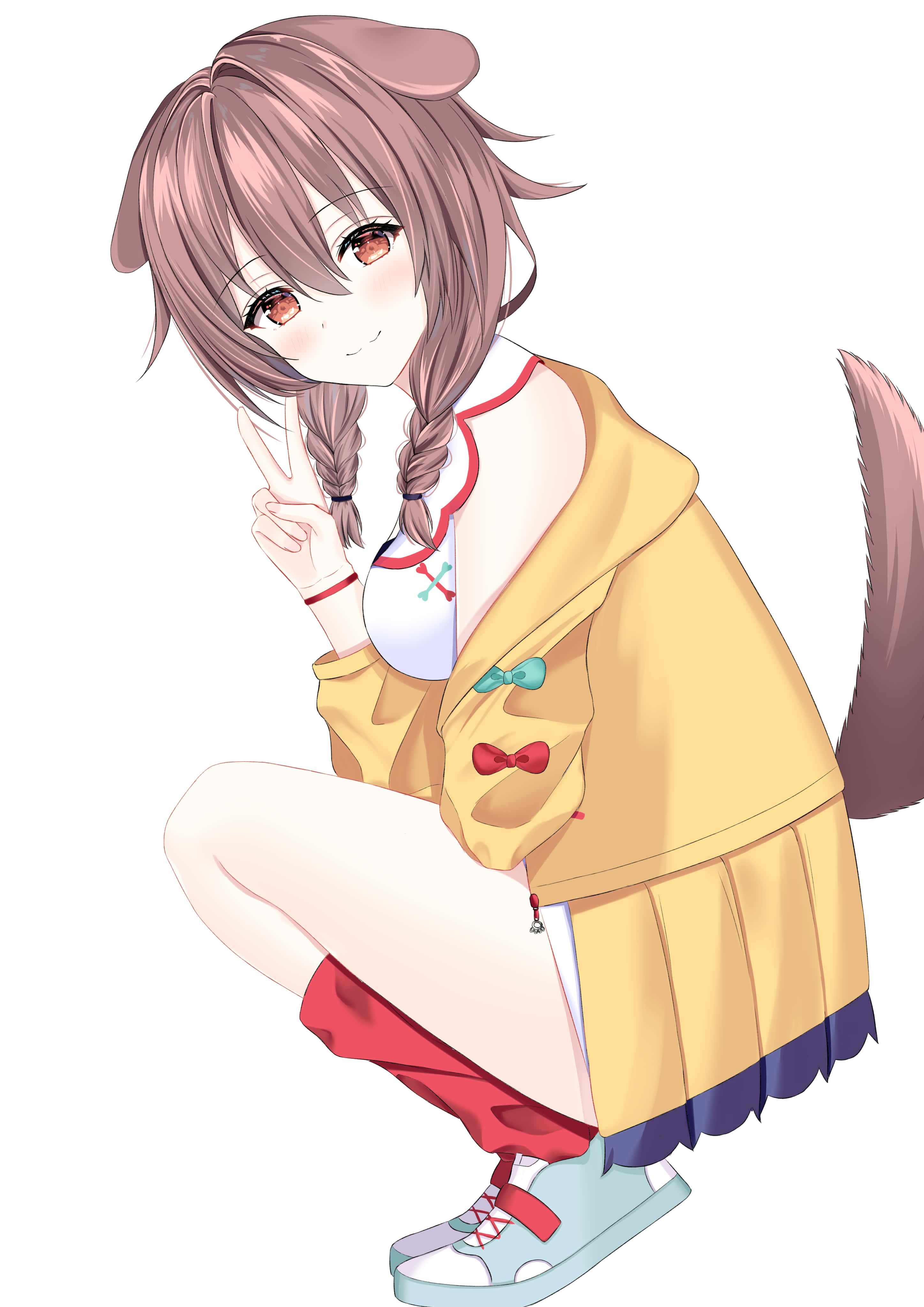 Cunoaște-o pe Inugami Korone, drăgălașa Virtual YouTuber Chibi din Japonia. Fundal