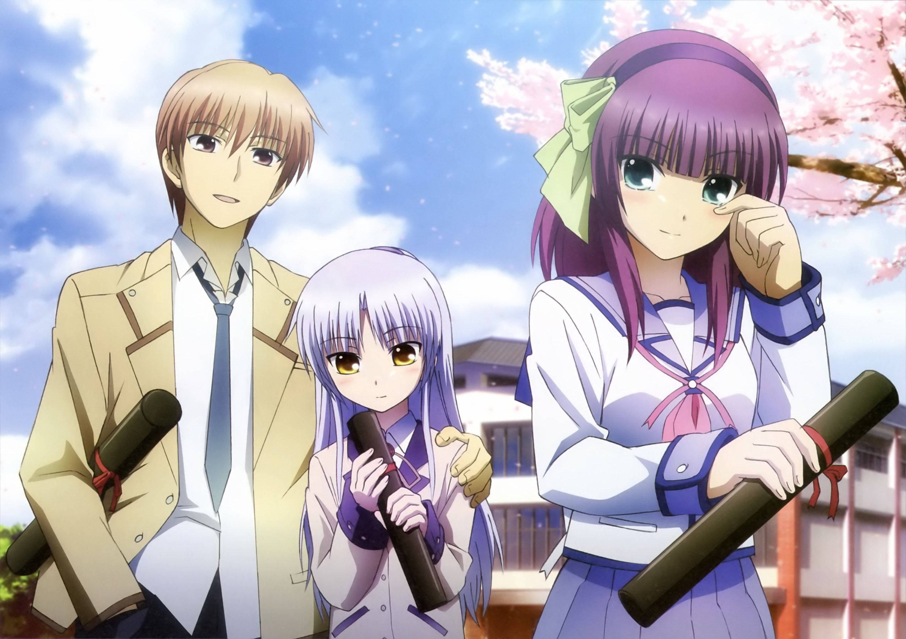 Cuplu Anime Angel Beats Fundal