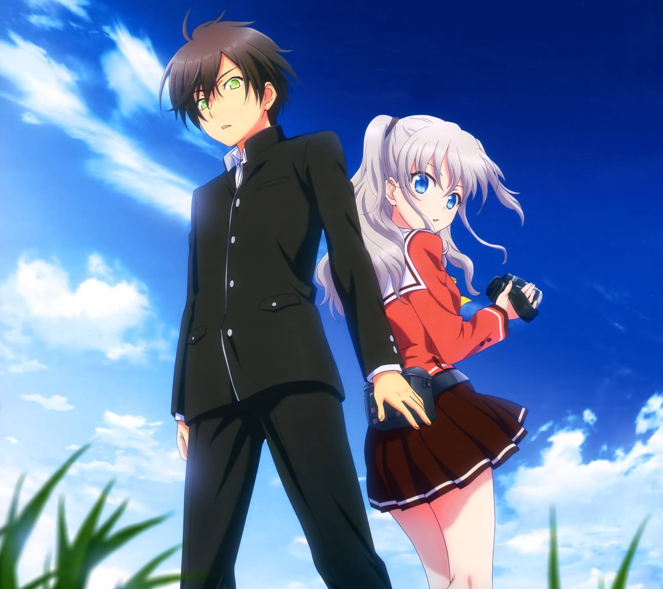 Cuplu Anime Charlotte Fundal