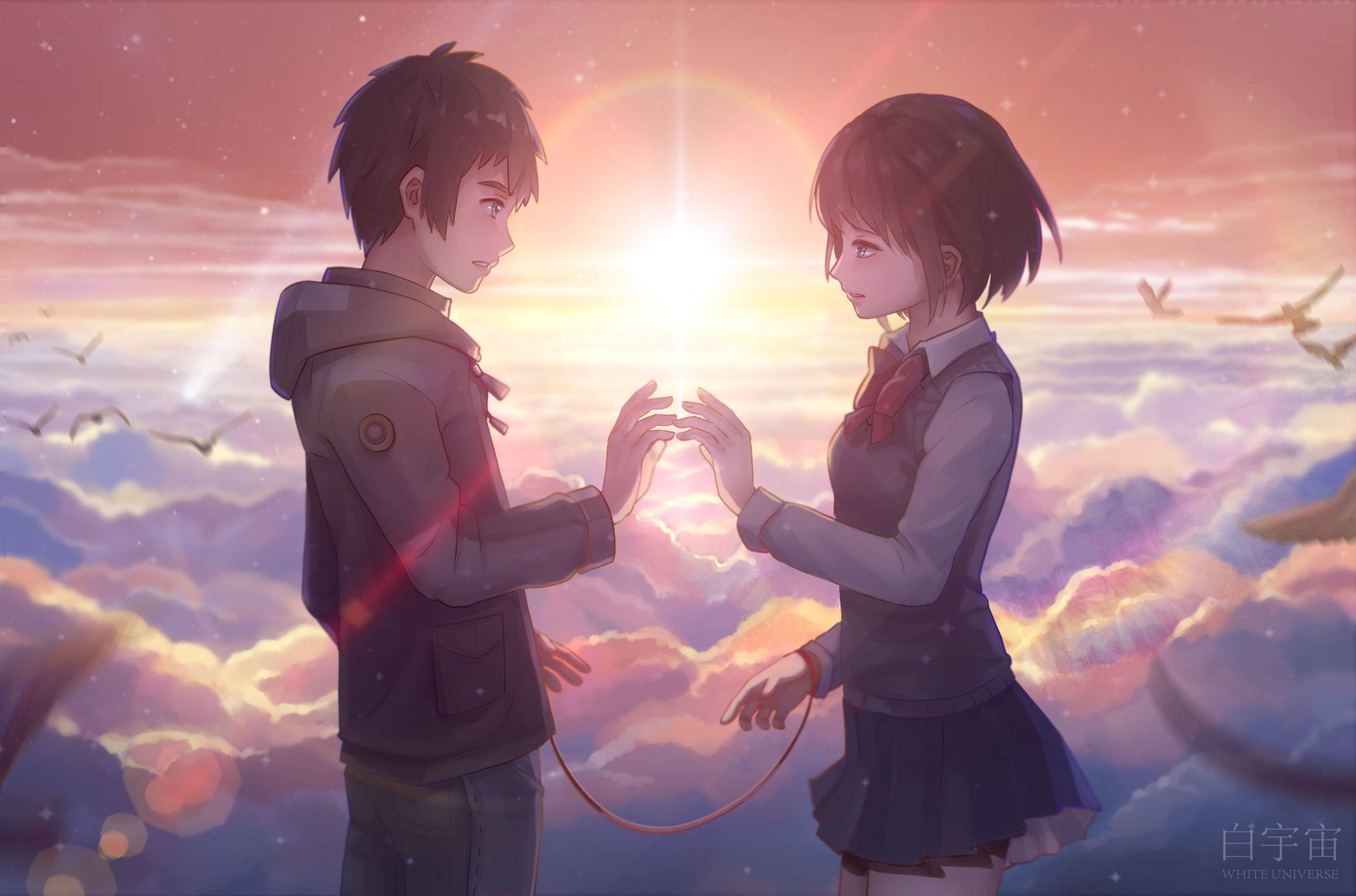 Cuplu Anime Your Name Fundal