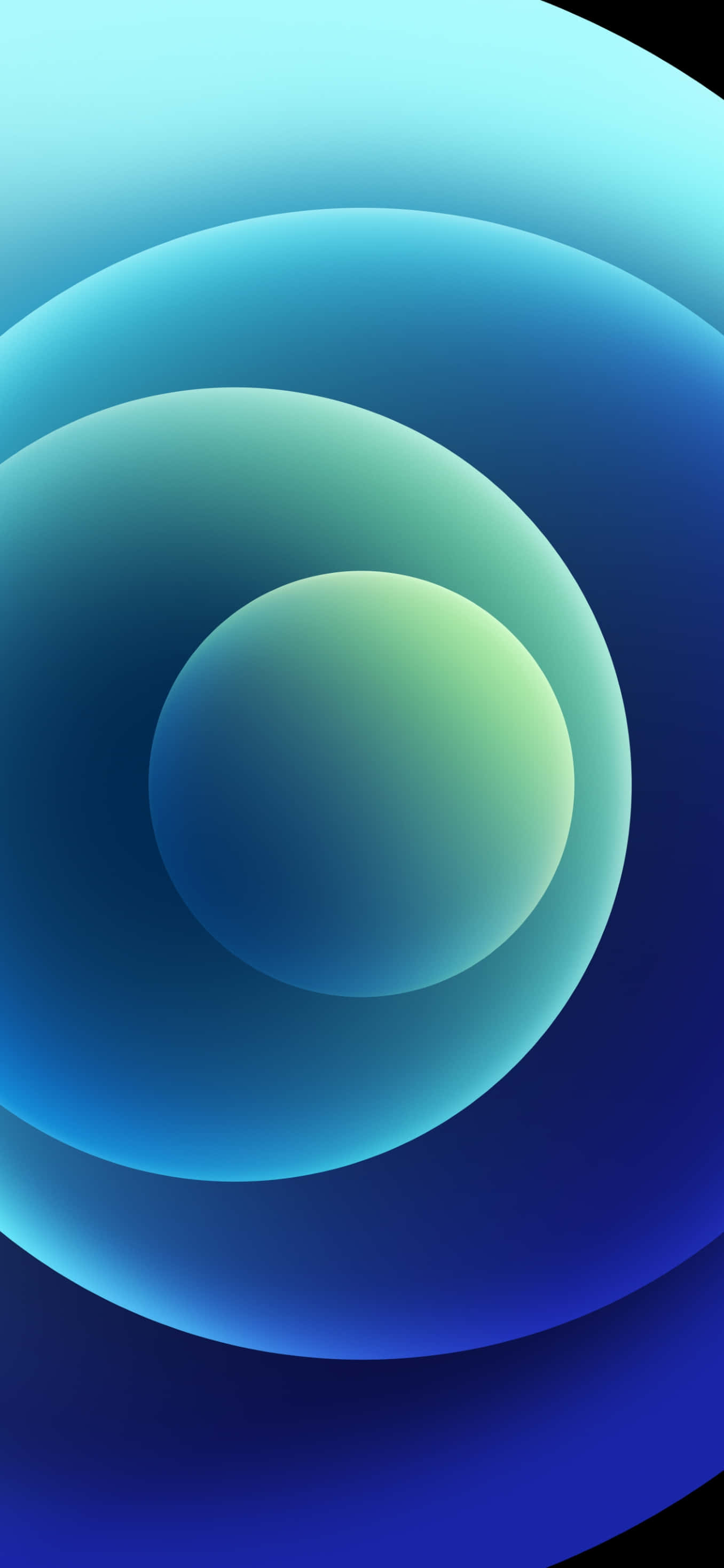 Cyan And Blue Circles Standard Phone Fundal