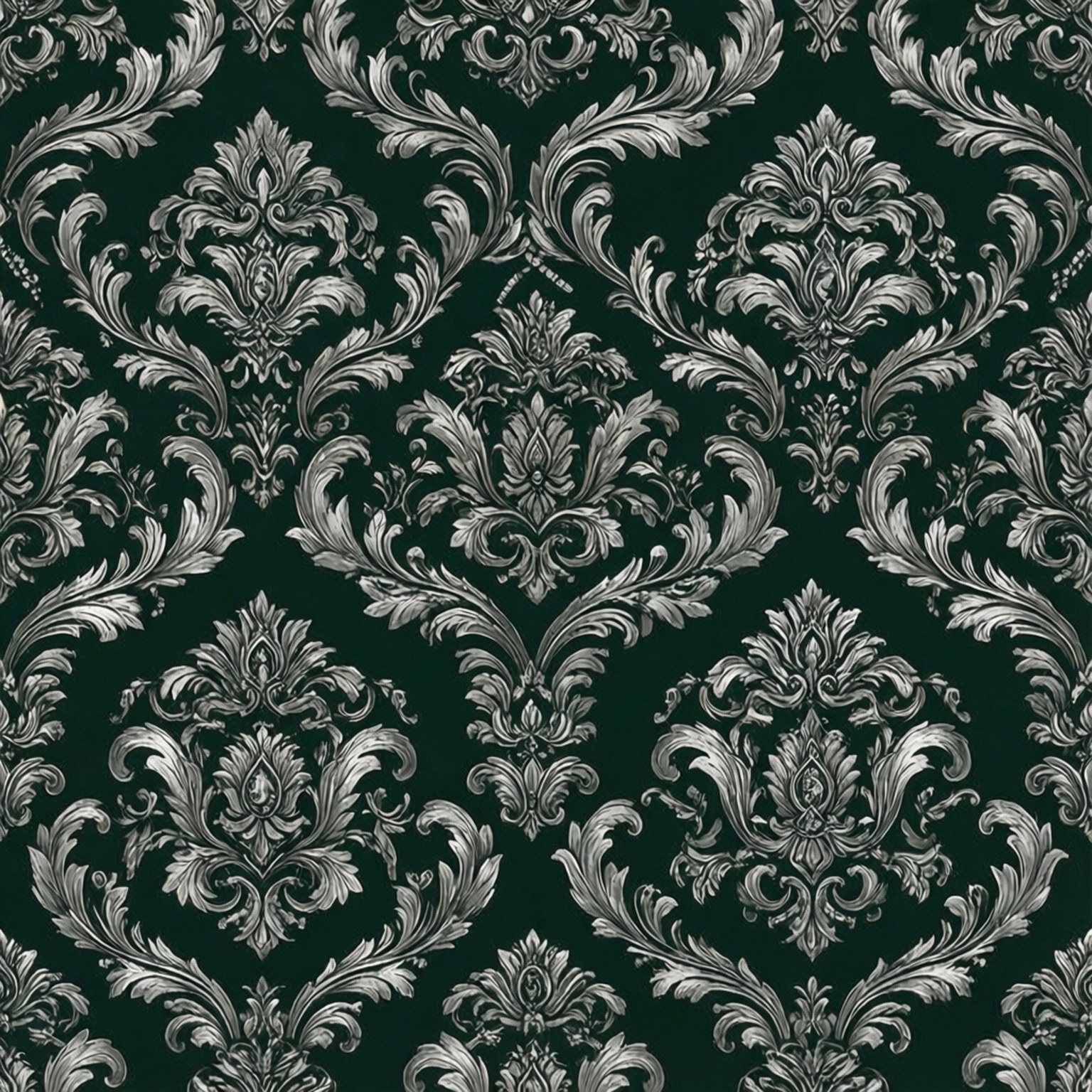 Damask Verde Argintiu Fundal