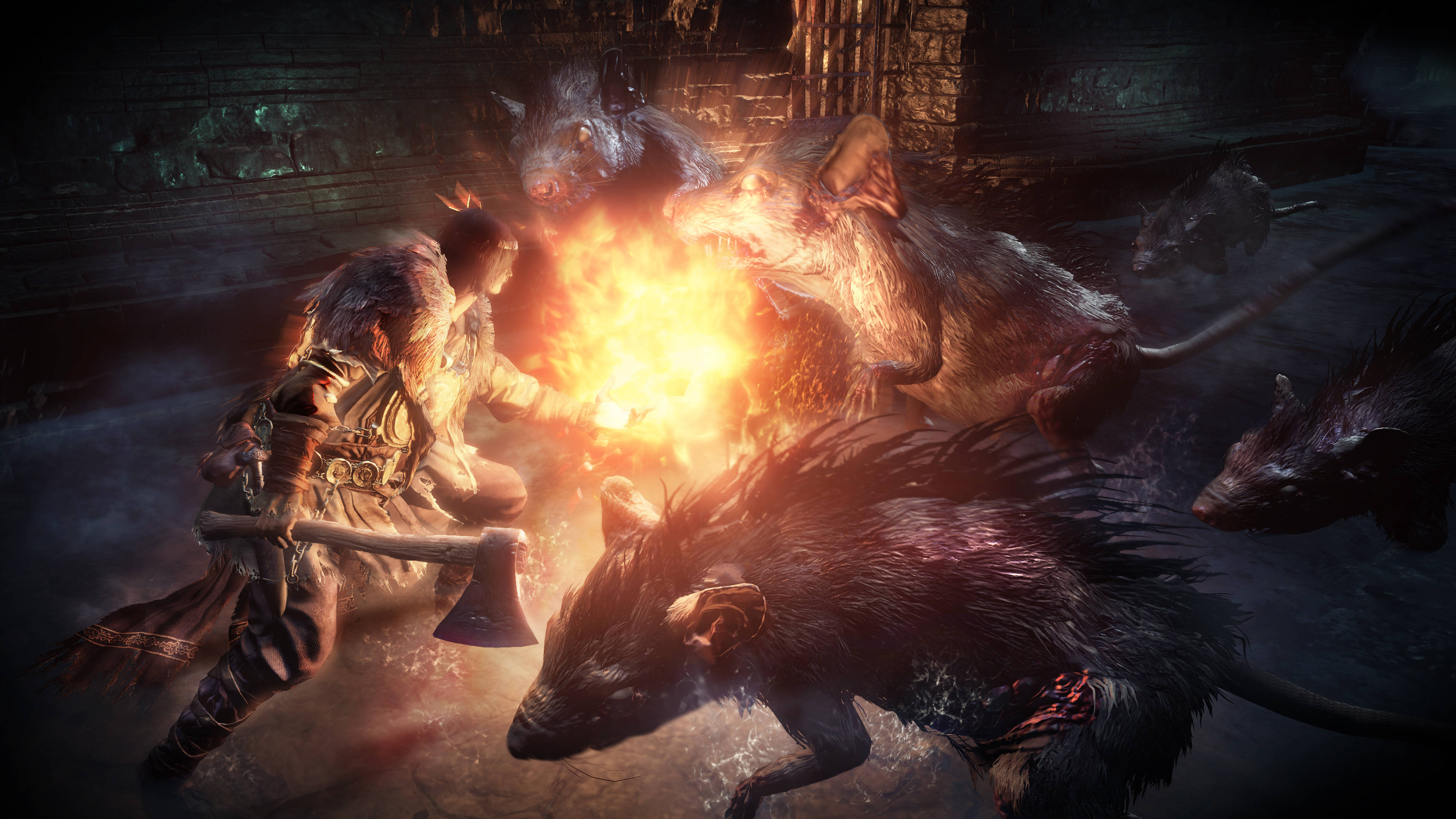 Dark Souls III Șobolani Uriași Fundal