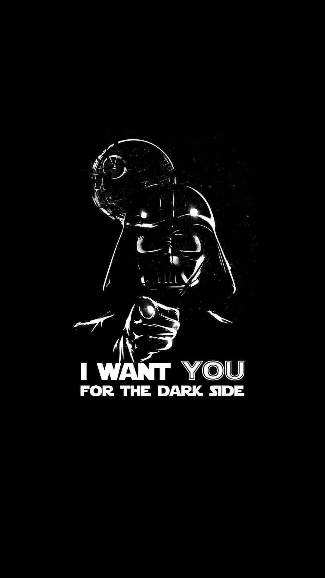 Darth Vader Emo Negru iPhone Fundal