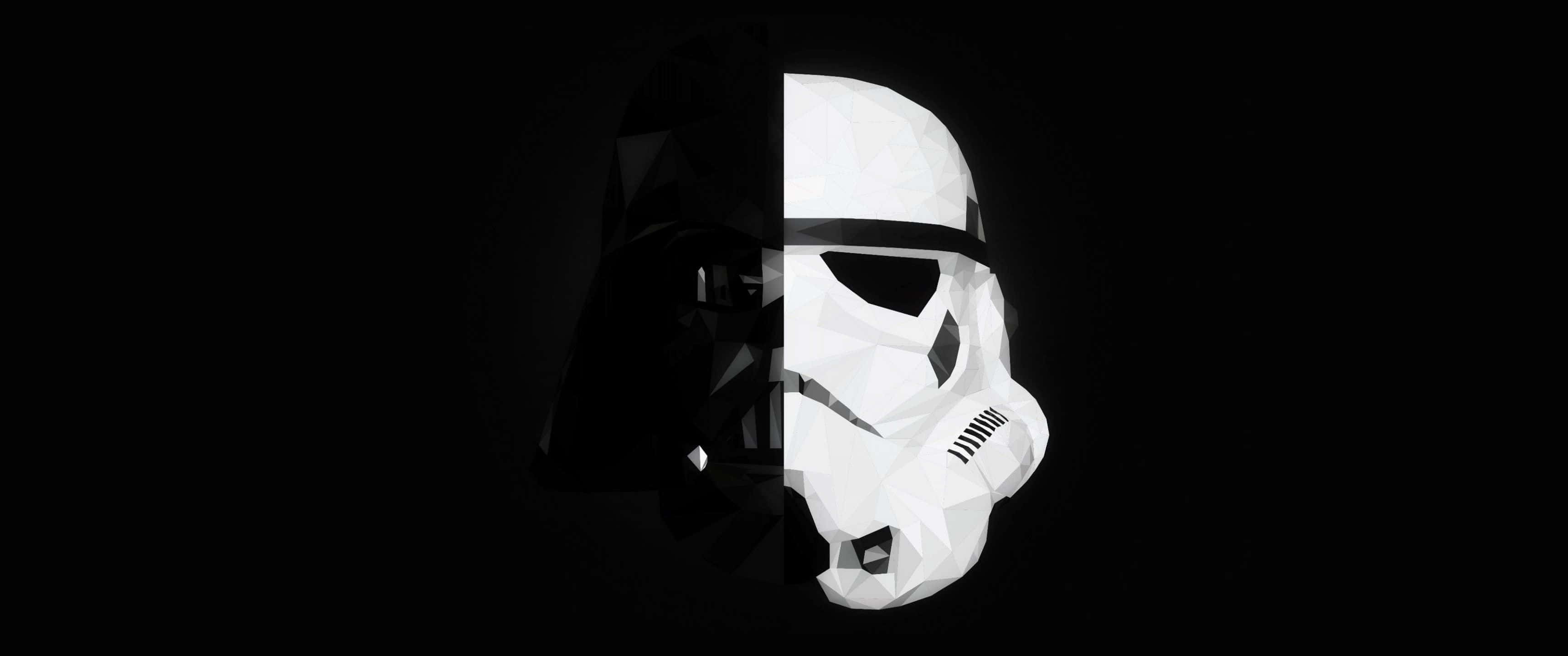 Darth Vader și Stormtrooper Star Wars Dual Monitor Cool Fundal