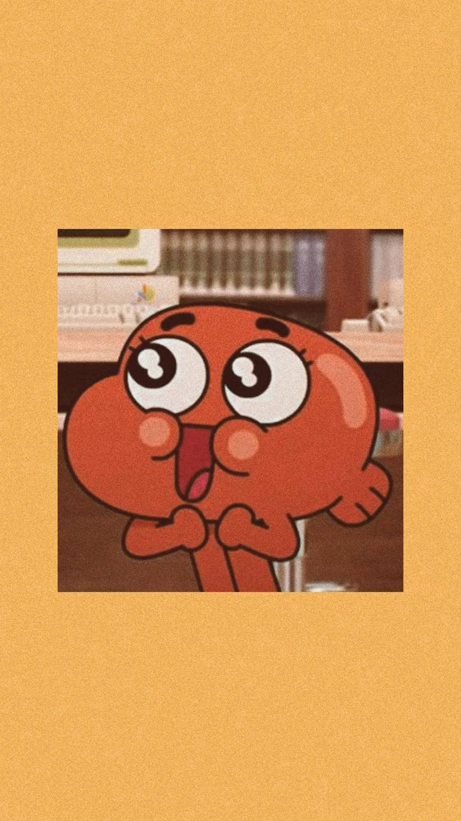 Darwin Watterson estetic și drăguț din desene animate Fundal