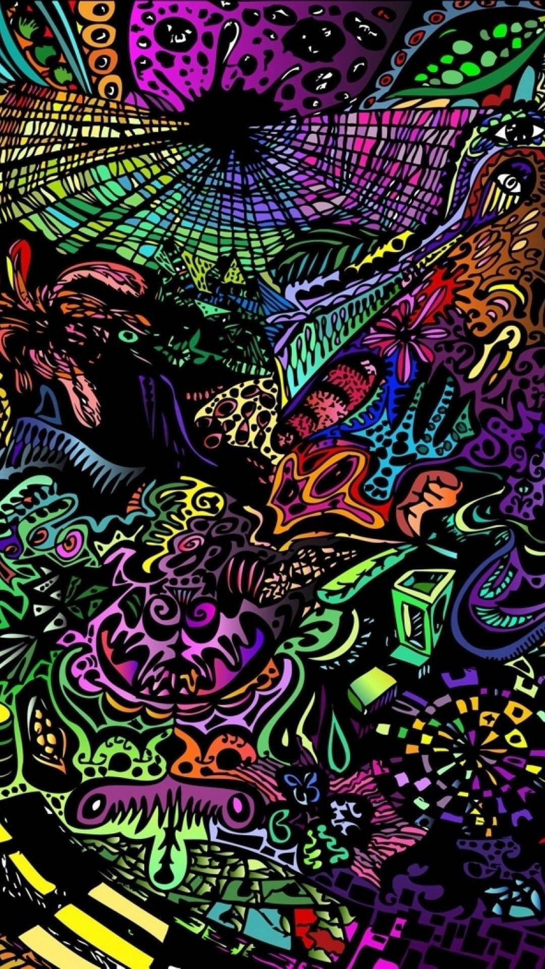 Deblocați-vă Imaginația prin Tărâmul Trippy Estetic Fundal