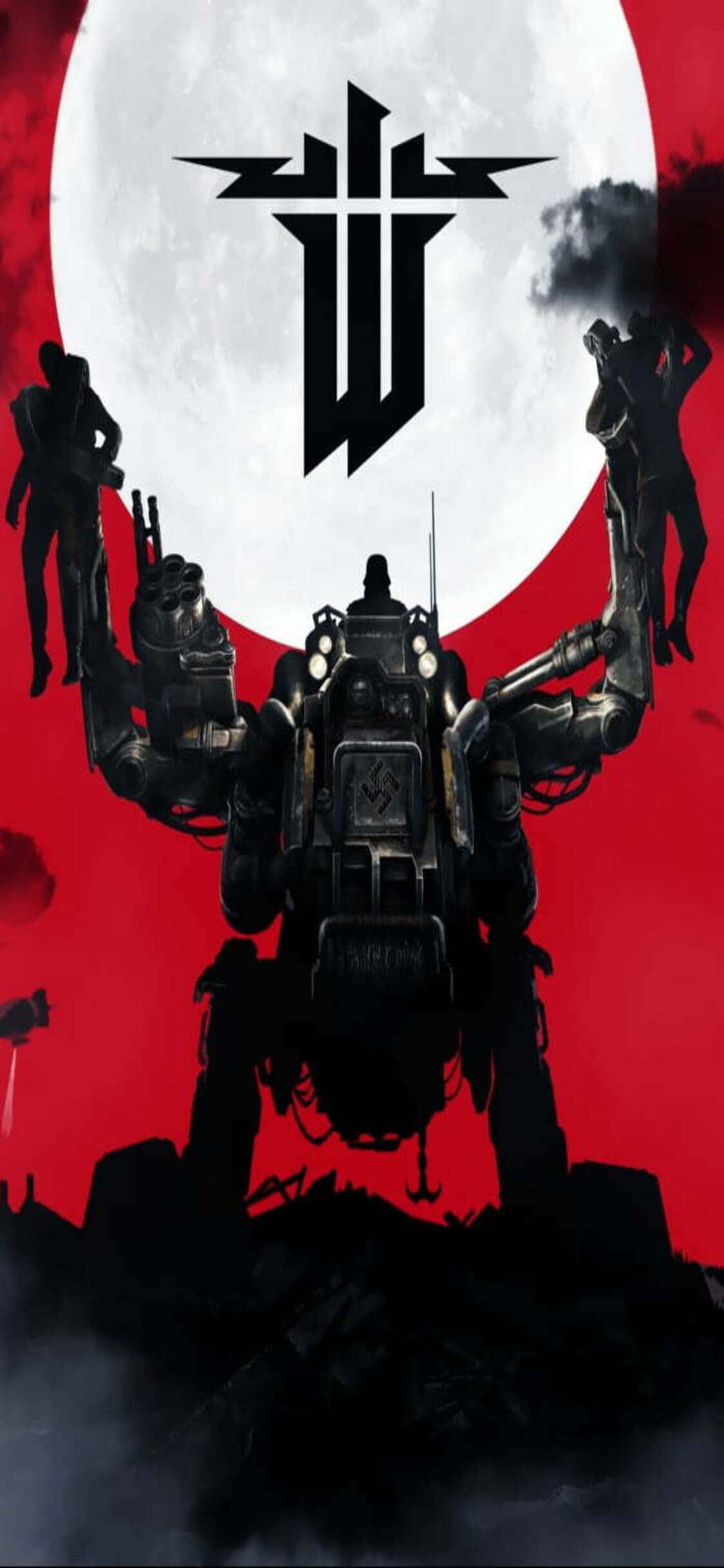 Deblochează Eroarea din Tine cu Wolfenstein II pe iPhone Xs Fundal