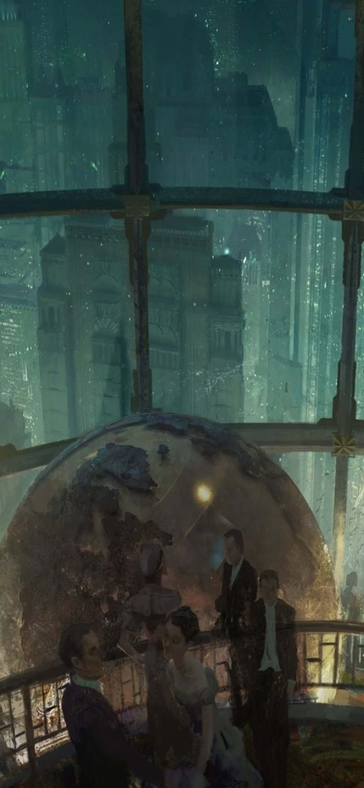 Deblochează Lumea Imaginației cu iPhone XS Max și BioShock Infinite Fundal