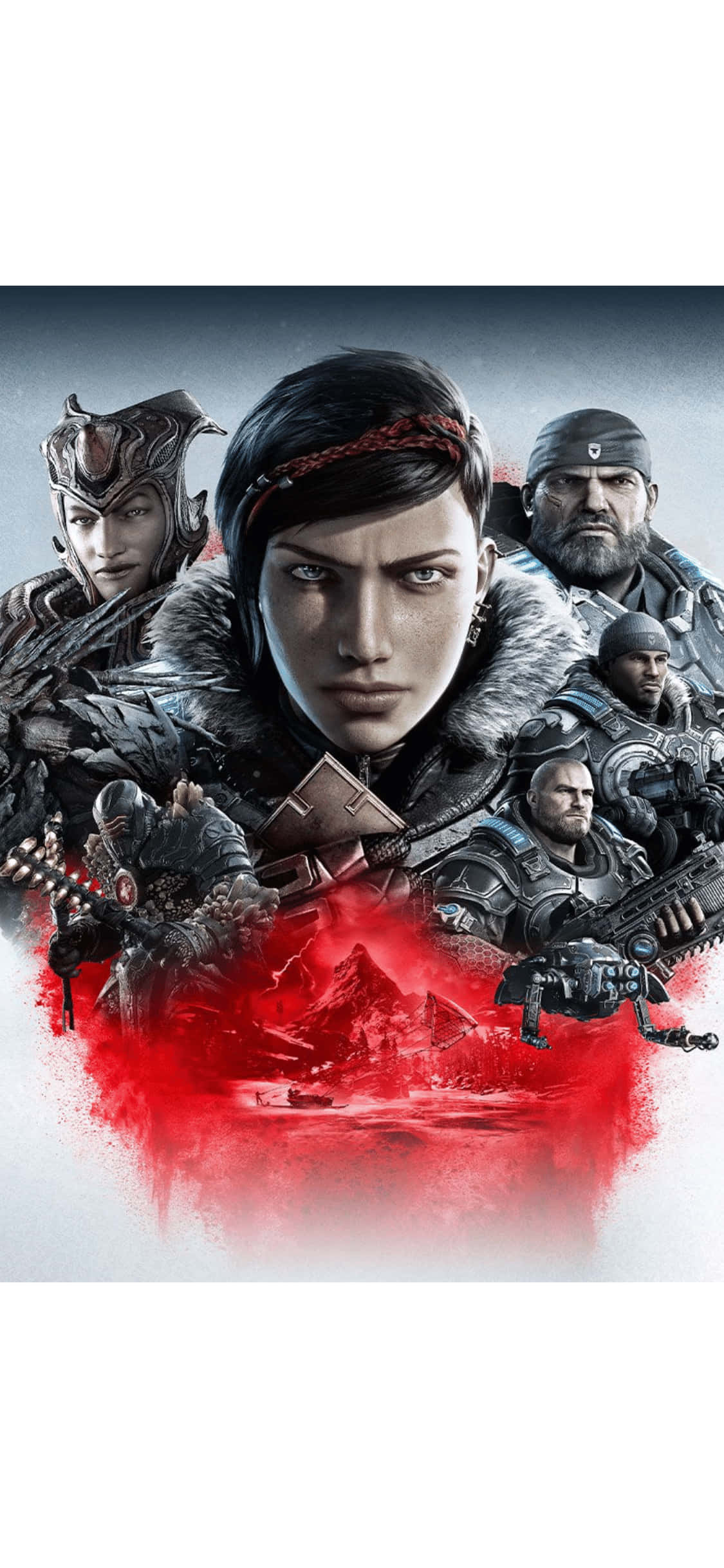 Deblochează un Nou Nivel de Acțiune cu iPhone X și Gears Of War 5 Fundal