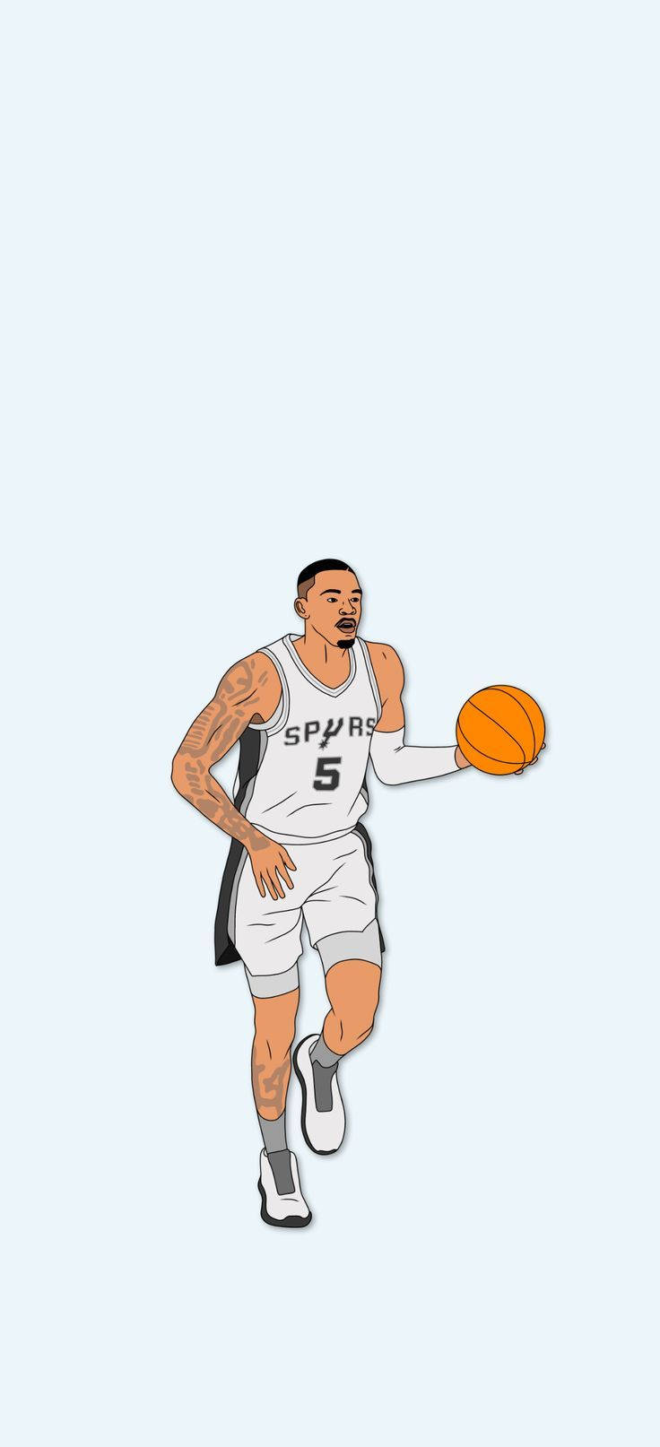 Dejounte Murray Artă Vectorială Fundal