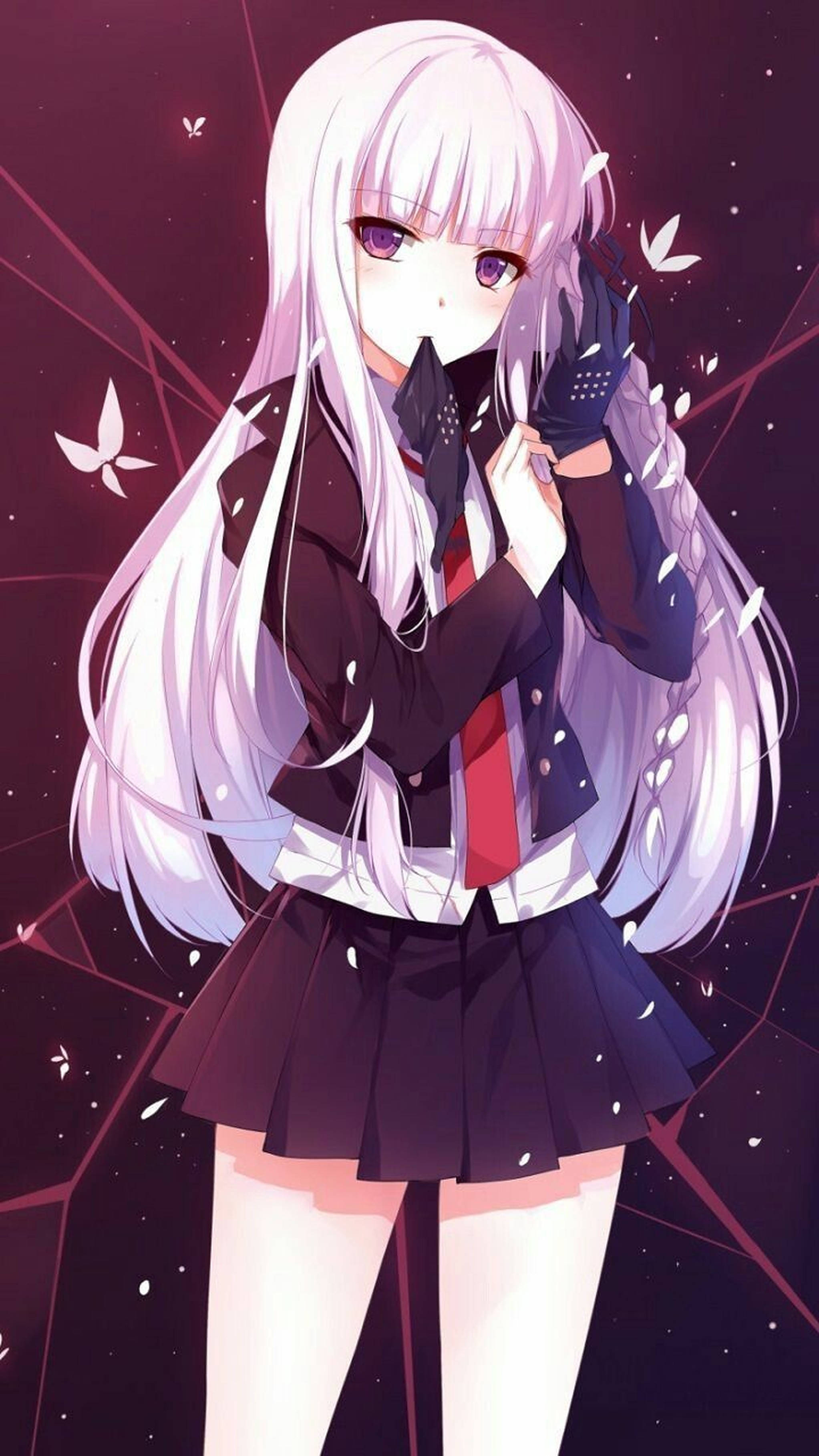 Deliciul pasionatului de anime: Kyouko Kirigiri pe fundal iPhone Fundal