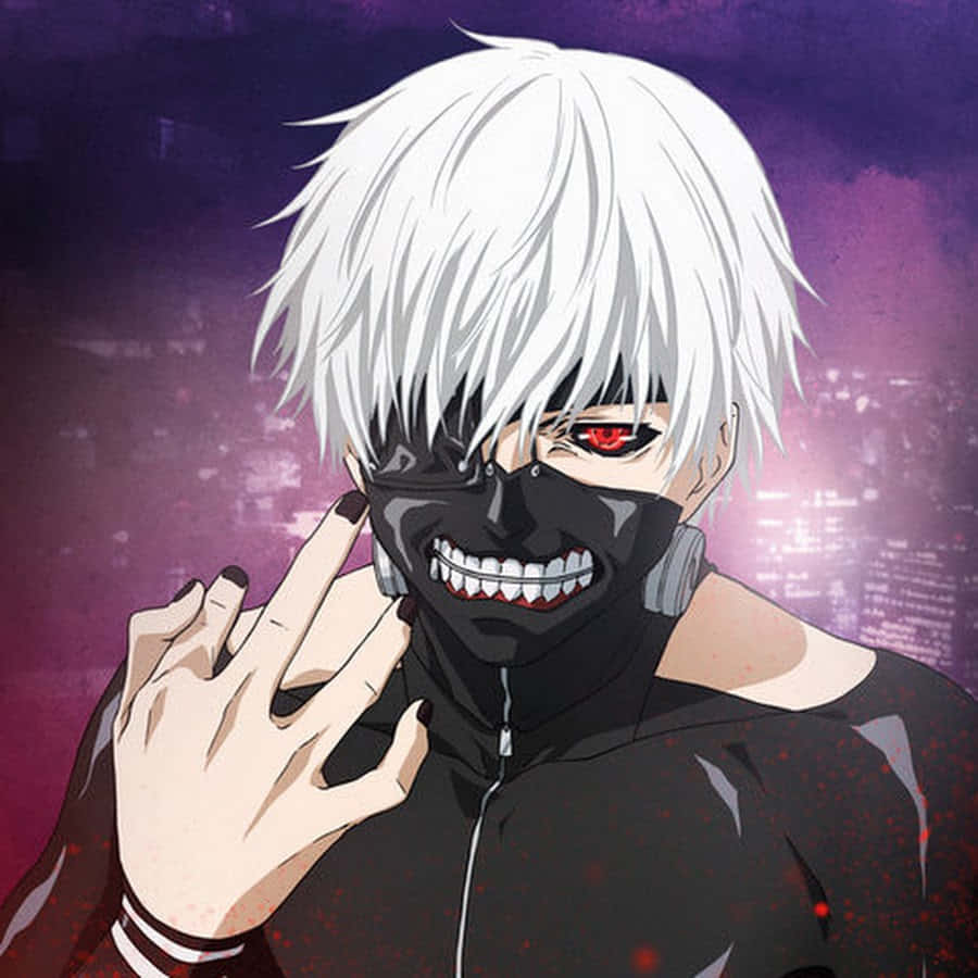 Demon Anime înfricoșător cu o privire amenințătoare Fundal