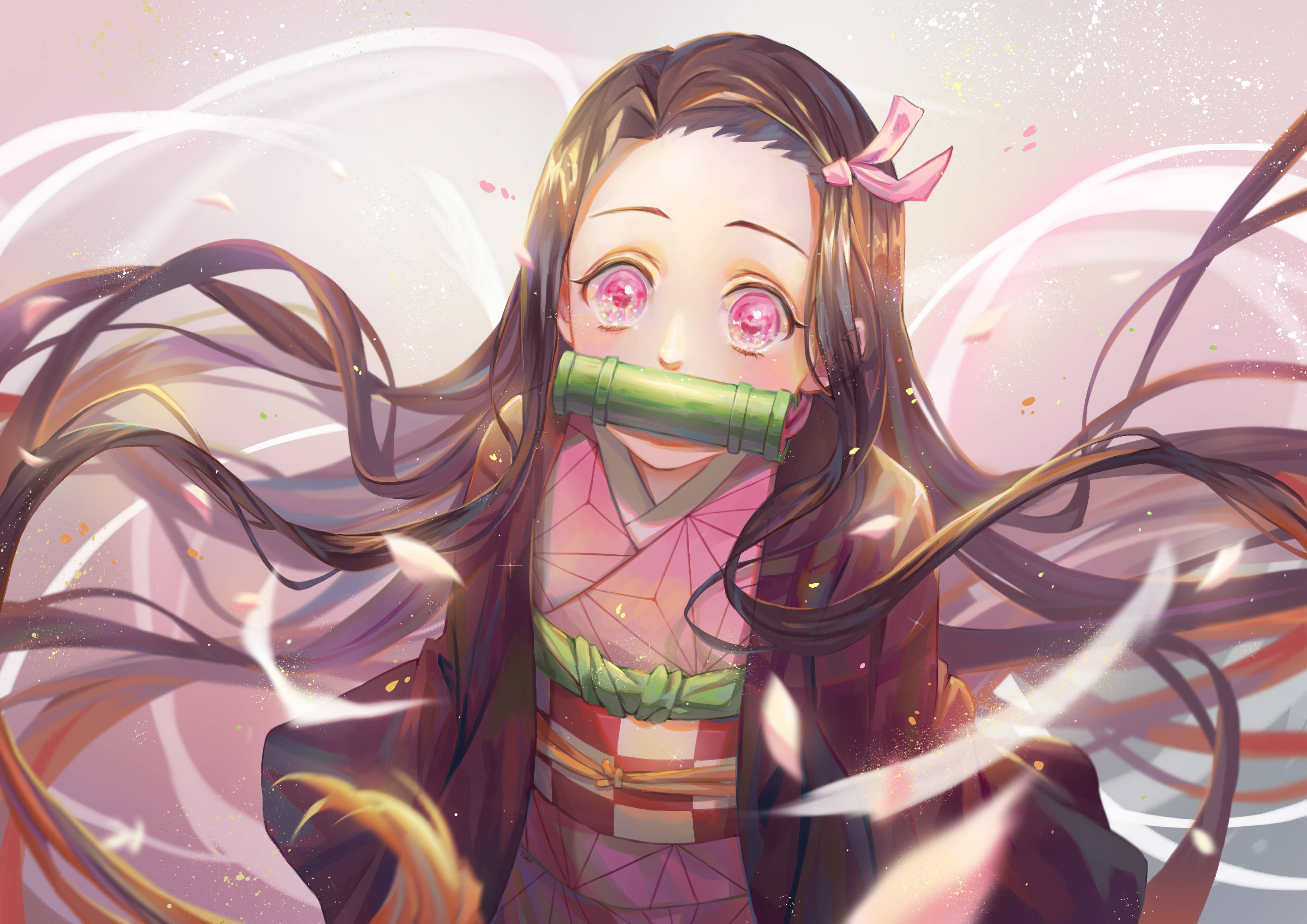 Demon Slayer 4K Nezuko Drăguță Fundal