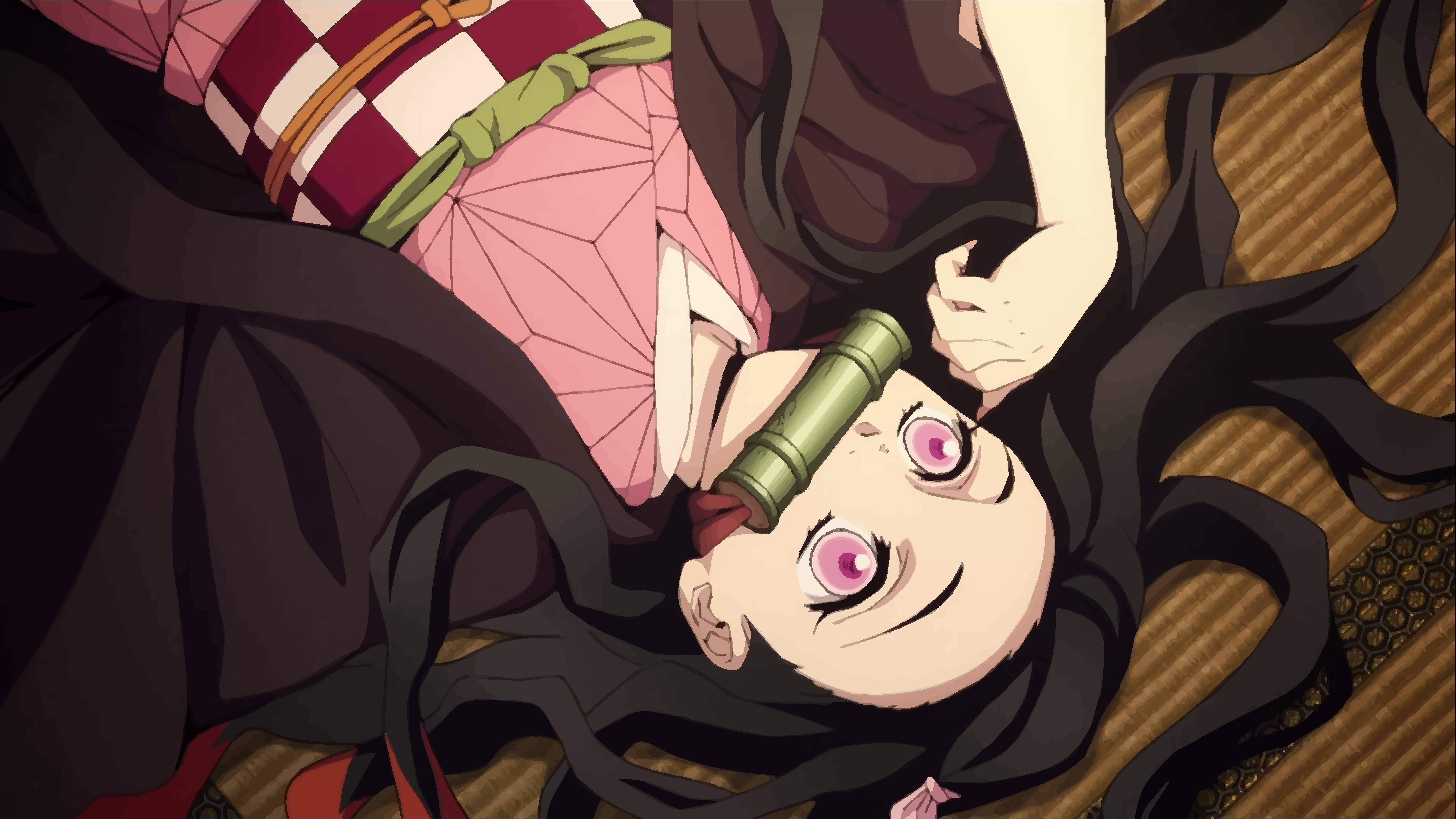 Demon Slayer 4K Nezuko pe Tatami Fundal