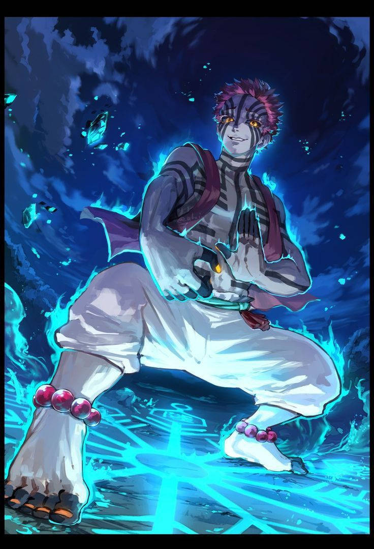 Demon Slayer Akaza Tehnica Stilul Soryu Fundal